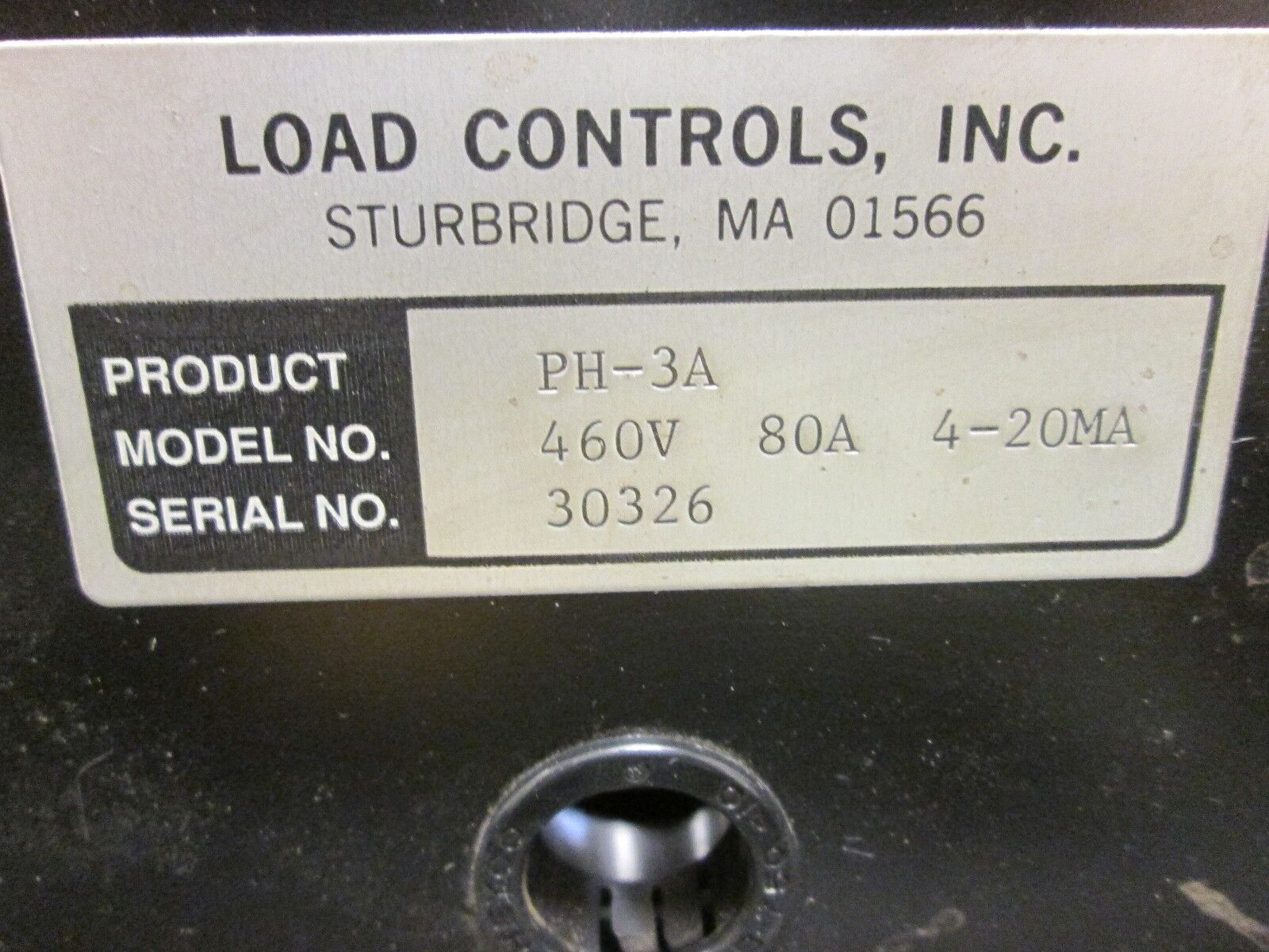 Load Controls Inc  Transducer  PH-3A  460V  80A  4-20MA