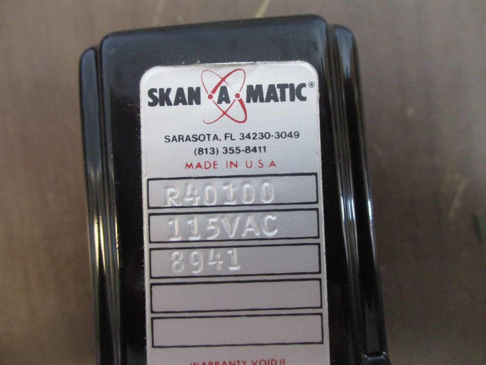 Skan-A-Matic Amplifier Relay R40100 115VAC New Surplus
