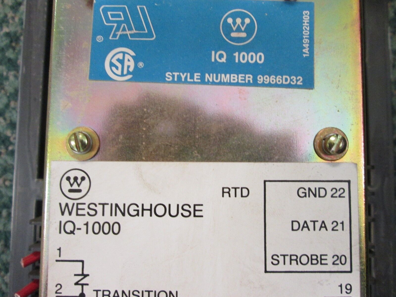 Westinghouse Relay Circuit Protector IQ-1000 Used