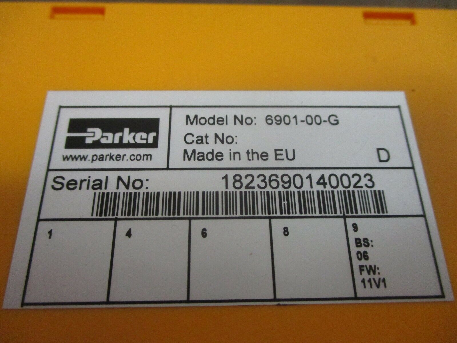 Parker Operator Keypad 6901-00-G F/W: 11V1 Used