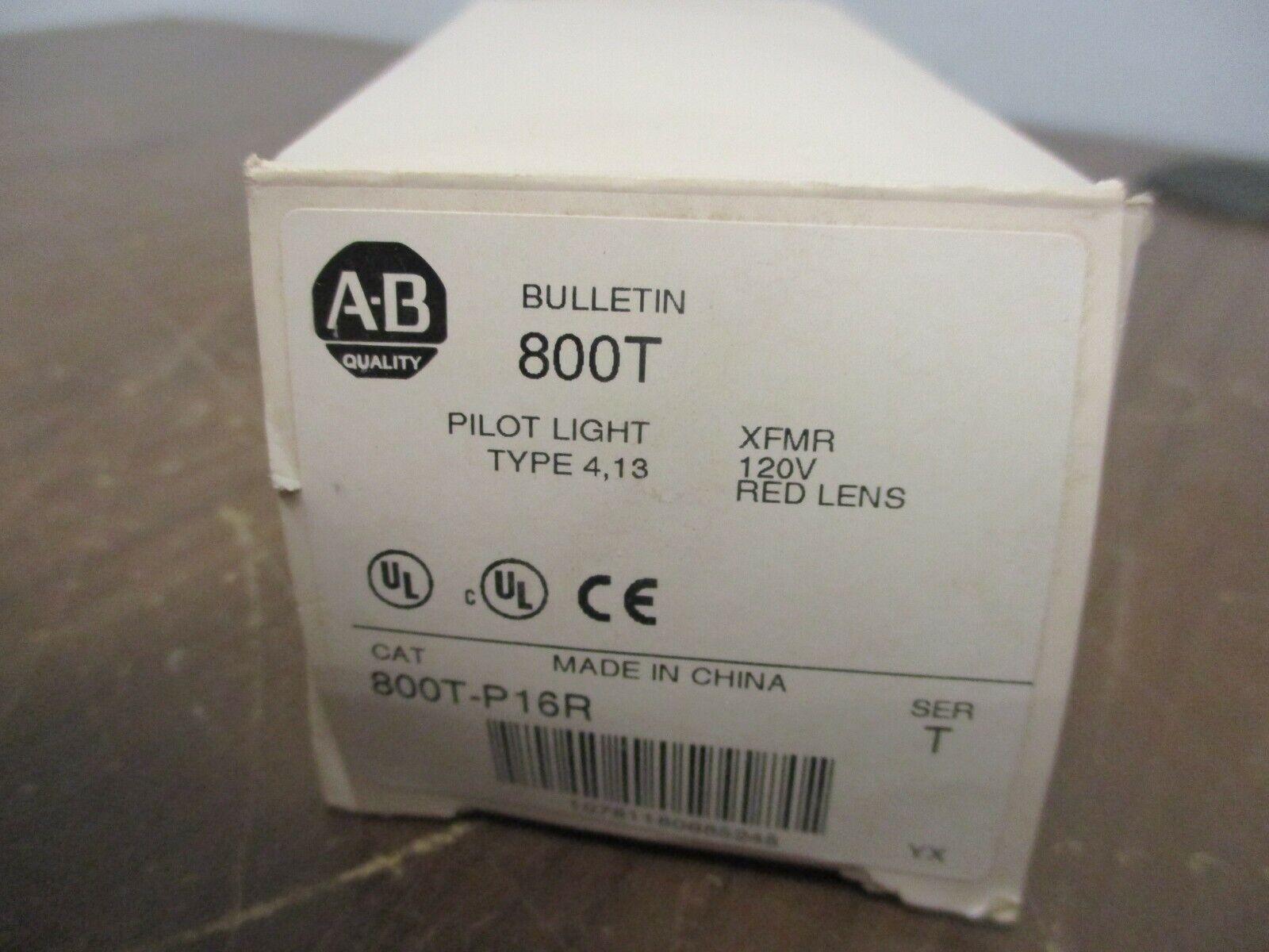 Allen-Bradley Pilot Light 800T-P16R Ser. T Type 4,13 Red Lens New Surplus