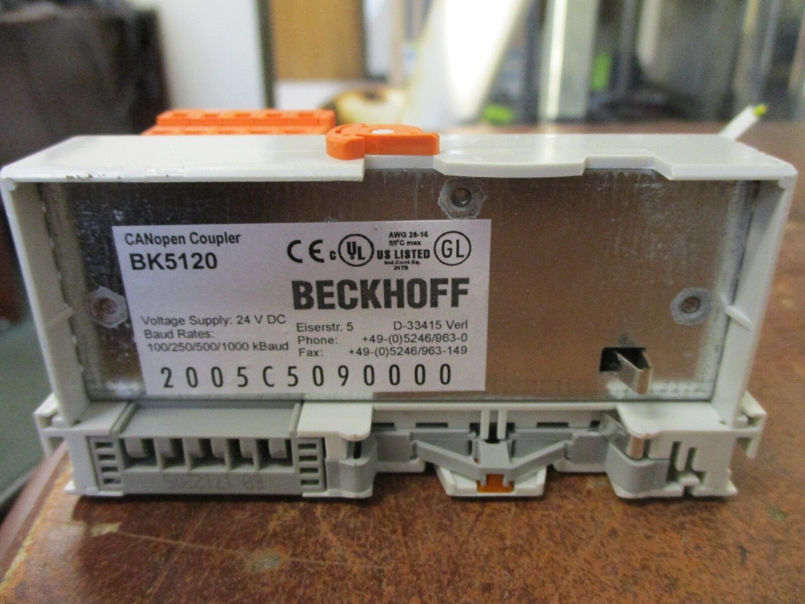 Bechoff CANOpen Coupler BK5120 24VDC 100/250/500/1000 kBaud Used