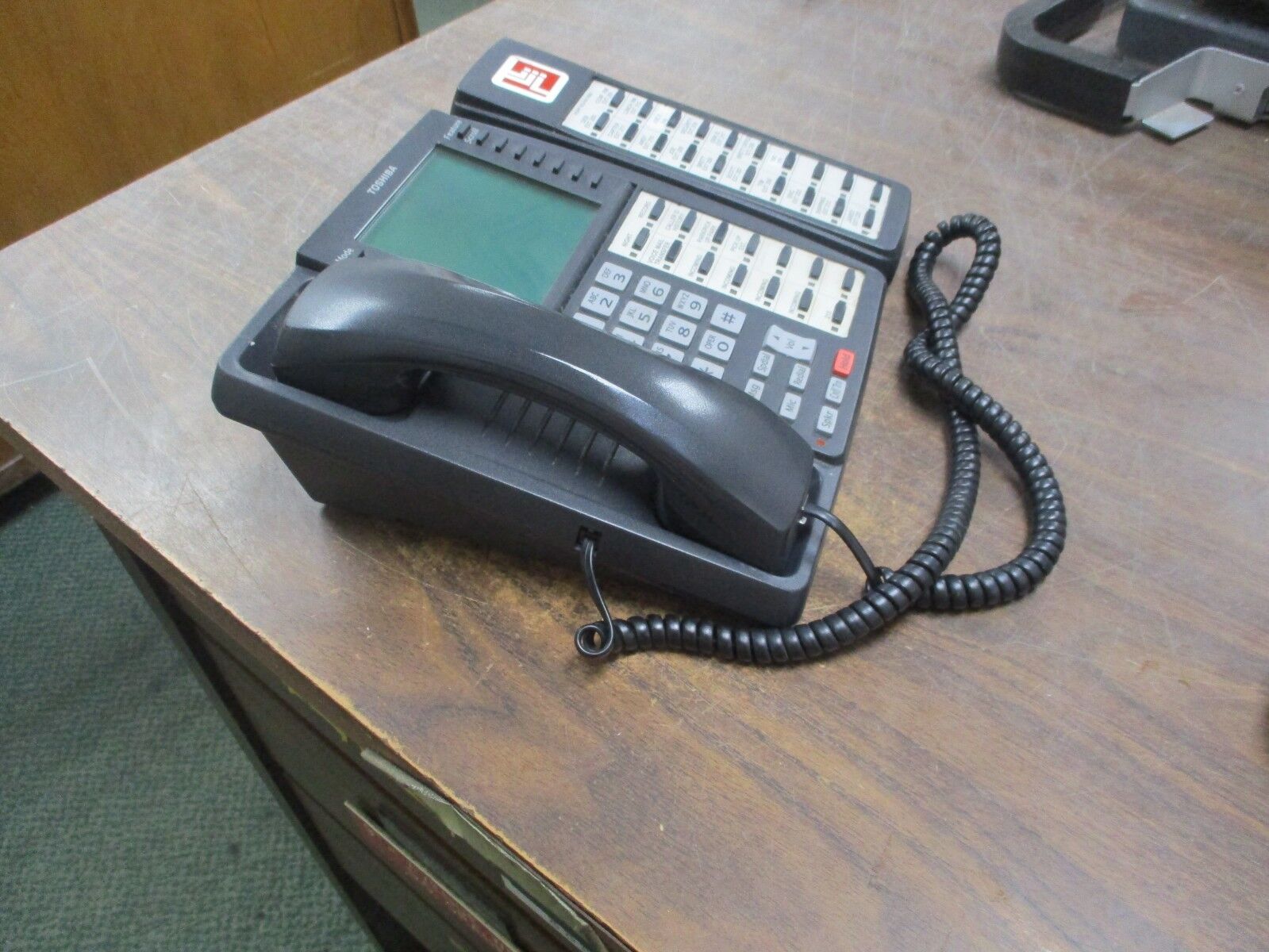 Toshiba Large Display Business Telephone With Add On DKT3014-SDL DADM3020 Used
