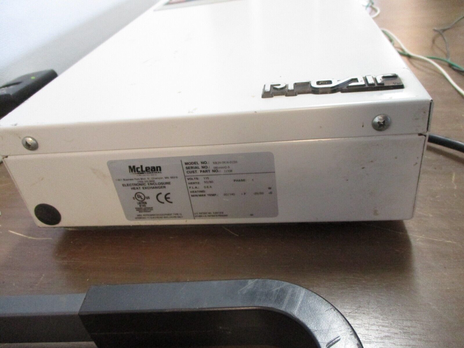 McLean Proair Heat Exchanger XR29-0816-012H 115V 50/60Hz 1Ph 0.6A Used