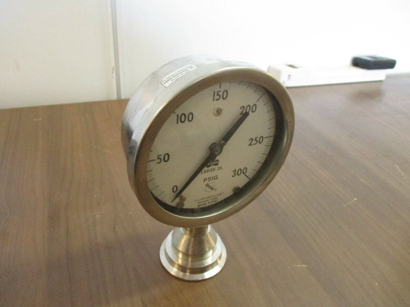 Tri-Clover Ladish Ashcroft Duragauge Pressure Gauge Bronze Tube Brass Socket