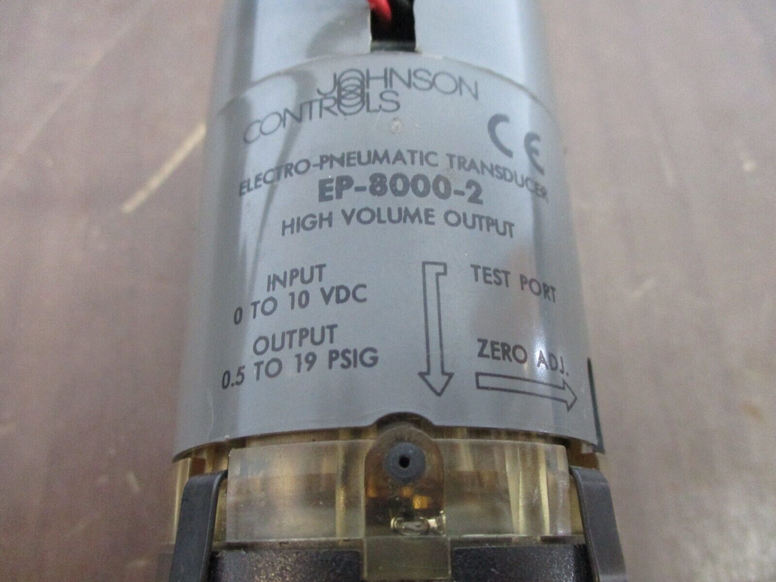 Johnson Controls Electro-Pneumatic Transducer EP-8000-2 Input: 0-10VDC Used