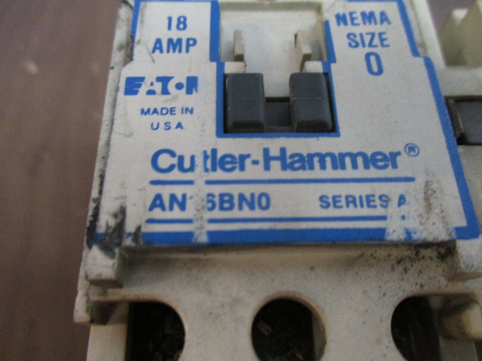 Eaton Cutler-Hammer Size 0 Starter AN16BN0 / C306DN3 18A 600V Used
