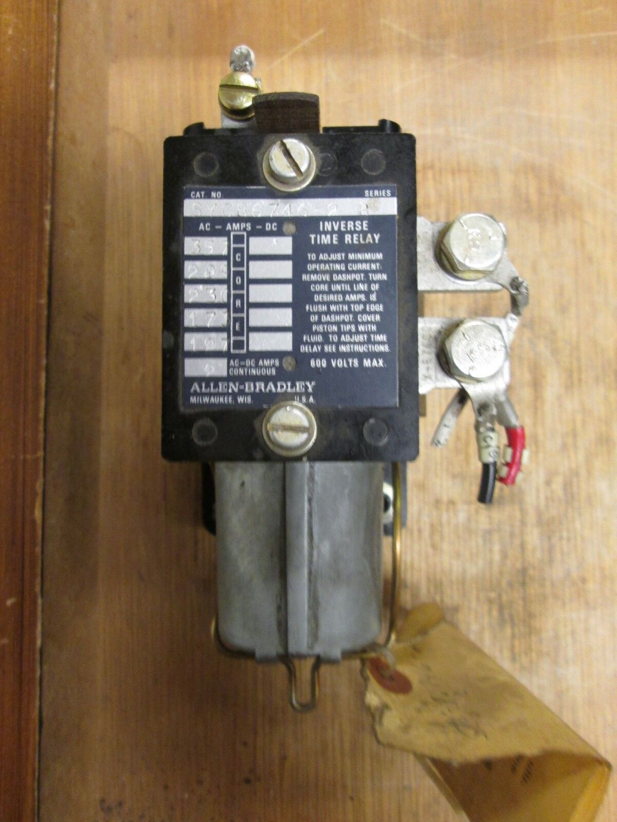 Allen-Bradley  Inverse Time Relay  SYC86746-2  600V  Used