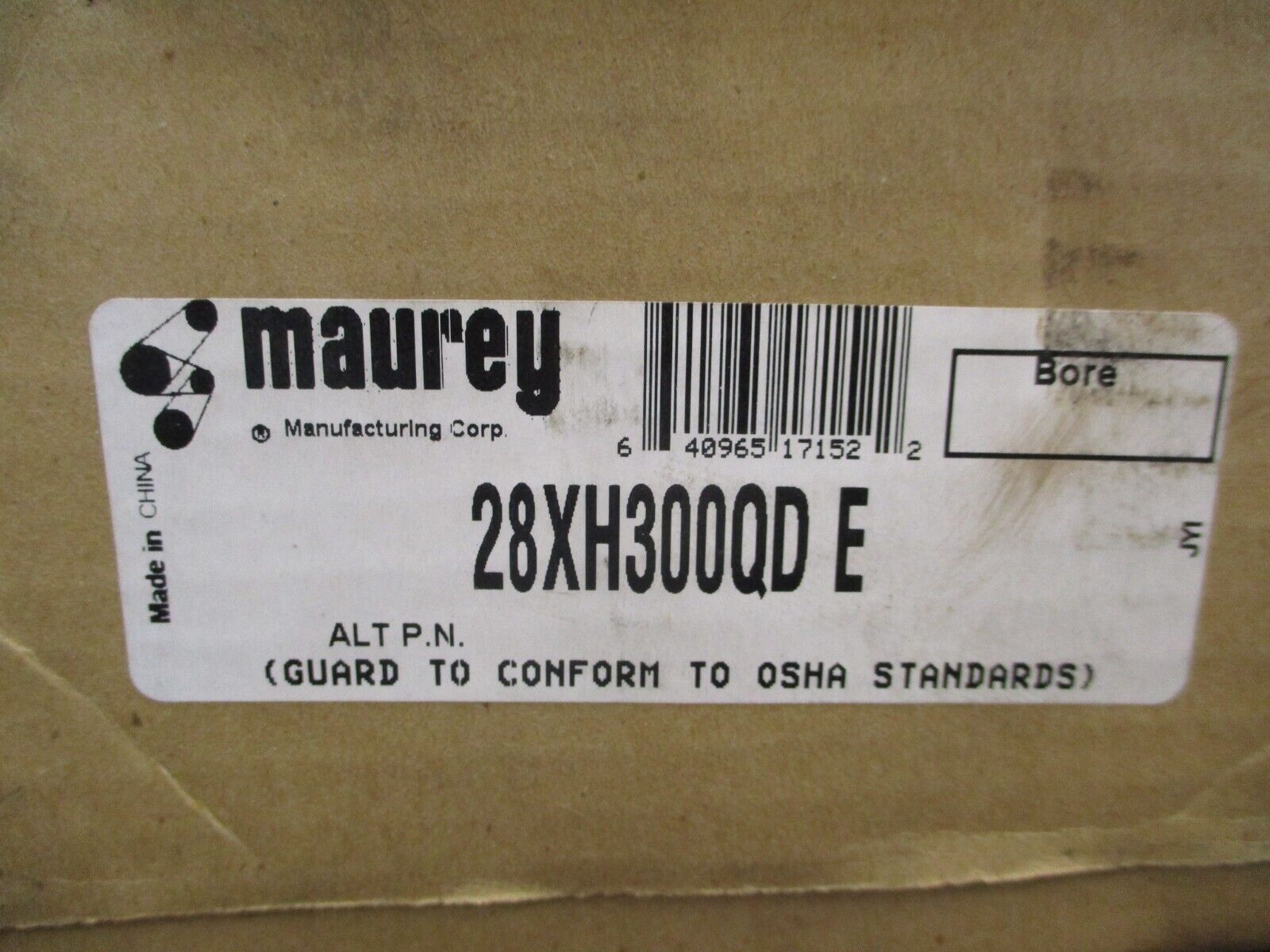 Maurey Timing Sheave 28XH300QD New Surplus