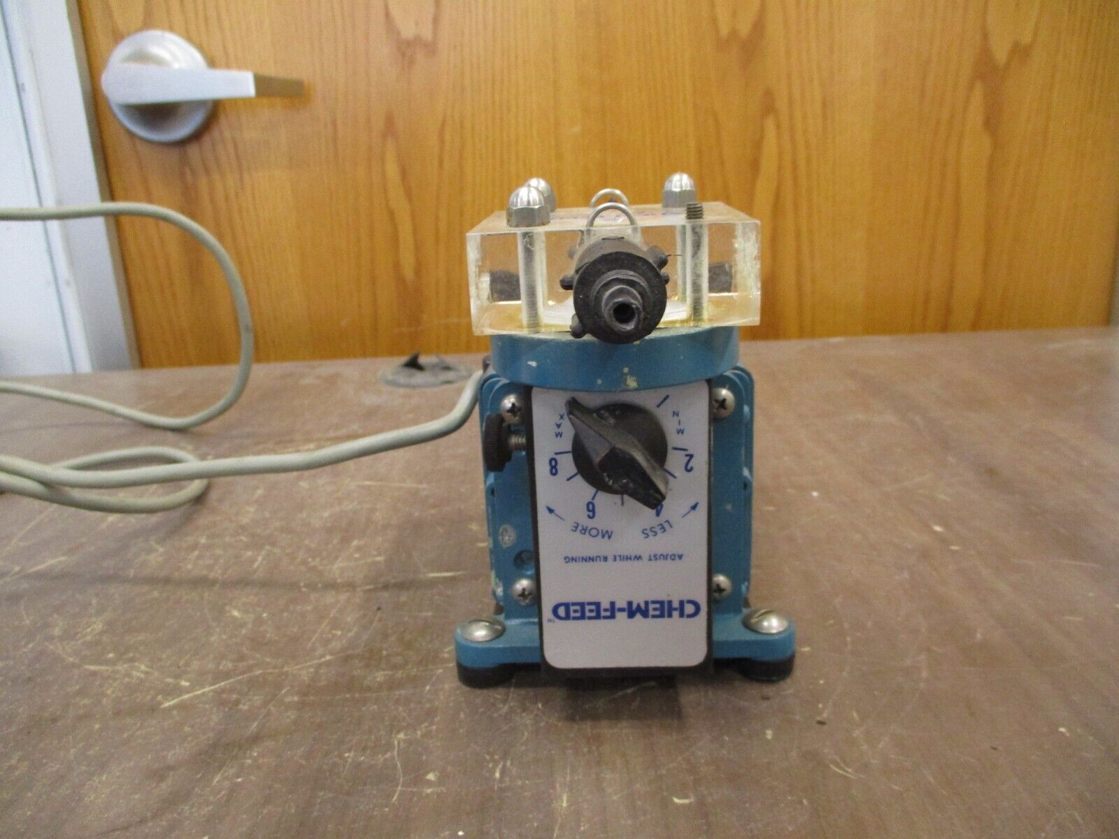 Blue White Chem-Feed Pump C-1530LP 100PSI 1.3GPH 115V 60Hz *Missing Nut* Used