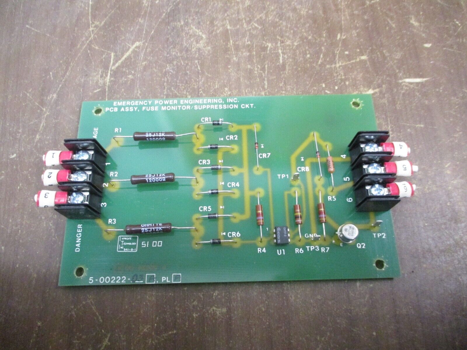 Emergency Power Engineering Fuse Monitor / Suppression Circuit Assembly PL: A