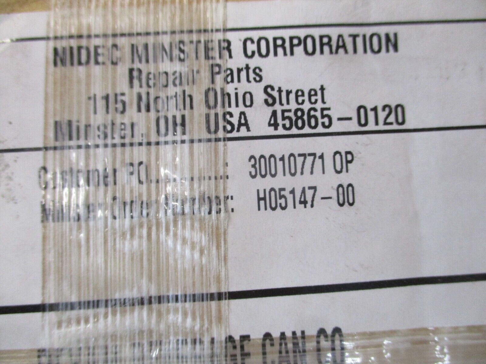 Nidec Minster Outer Connecting Red Bushing H05147-00 New Surplus