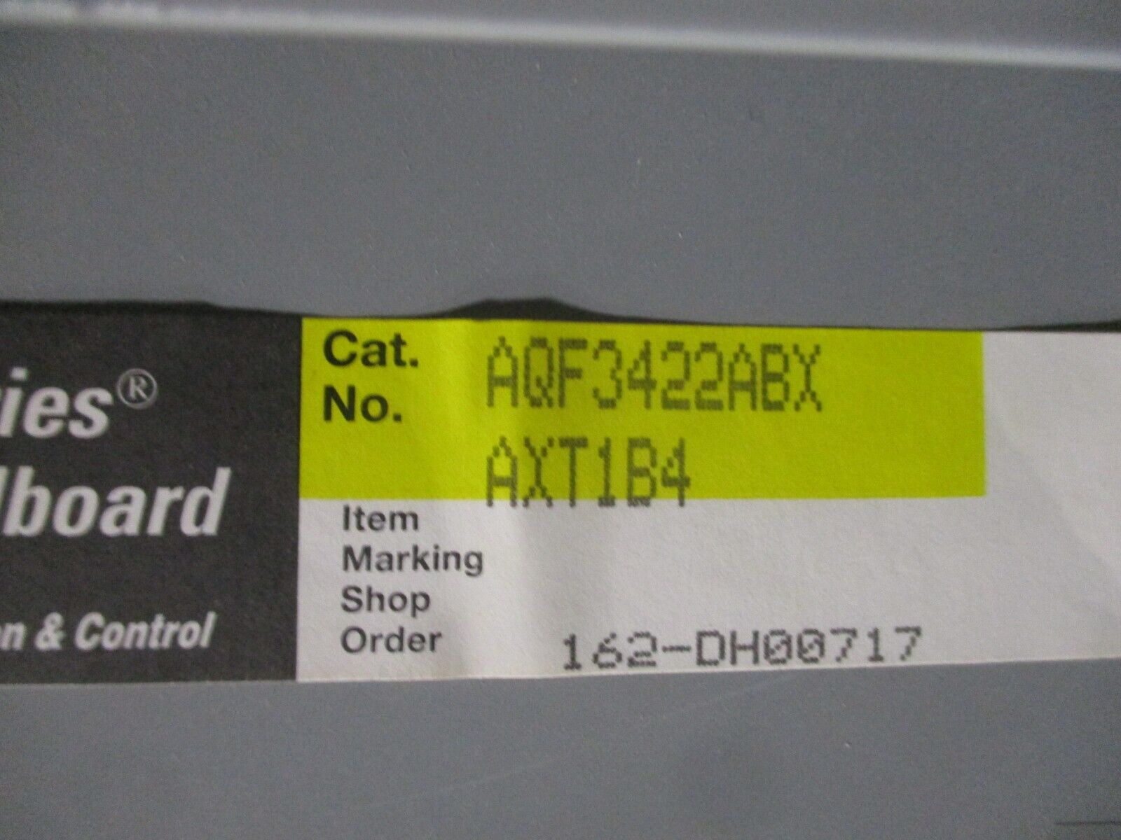 GE Panelboard AQF3422ABX 225 Amp Main Breaker 208Y/120 V 3 Phases Used