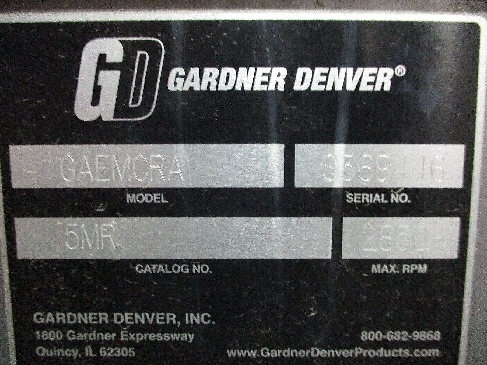 Gardner Denver Sutorbilt GAEMCRA Blower Package 5MR 2850 RPM Max 10HP 3Ph Used