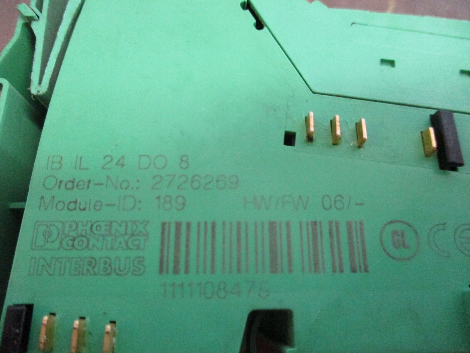 Phoenix Contact IBIL24DO8 Interbus Coupler 2726269 HW: 06 Used