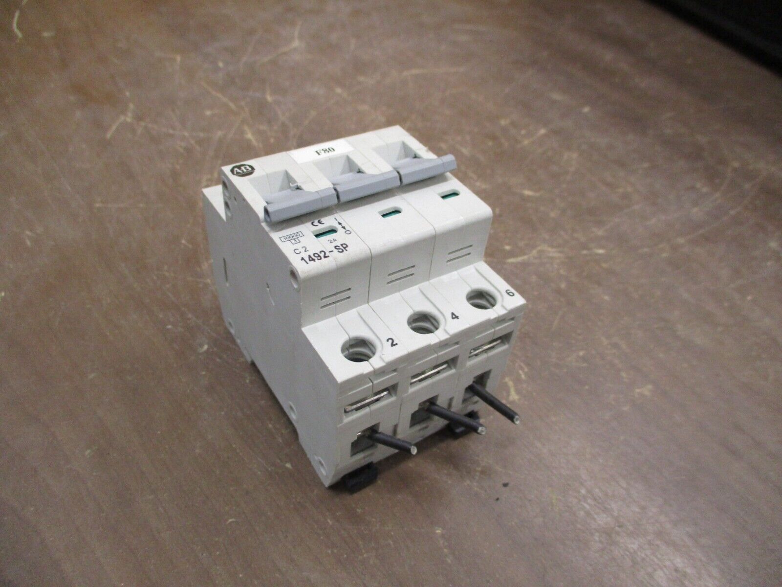 Allen-Bradley Circuit Breaker 1492-SP3C020 Ser. C 2A 480Y/277V 3P Used