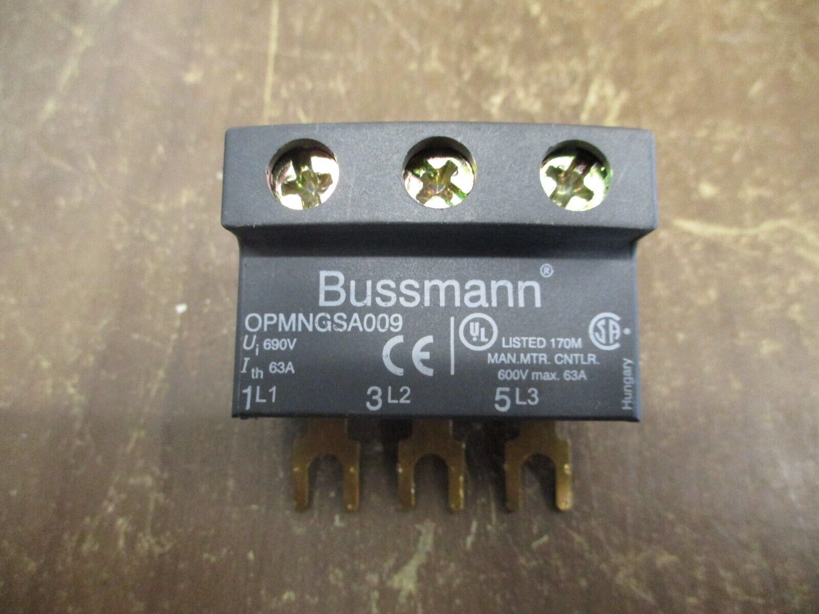 Bussmann Buss Terminal OPMNGSA009 63A 600V Used
