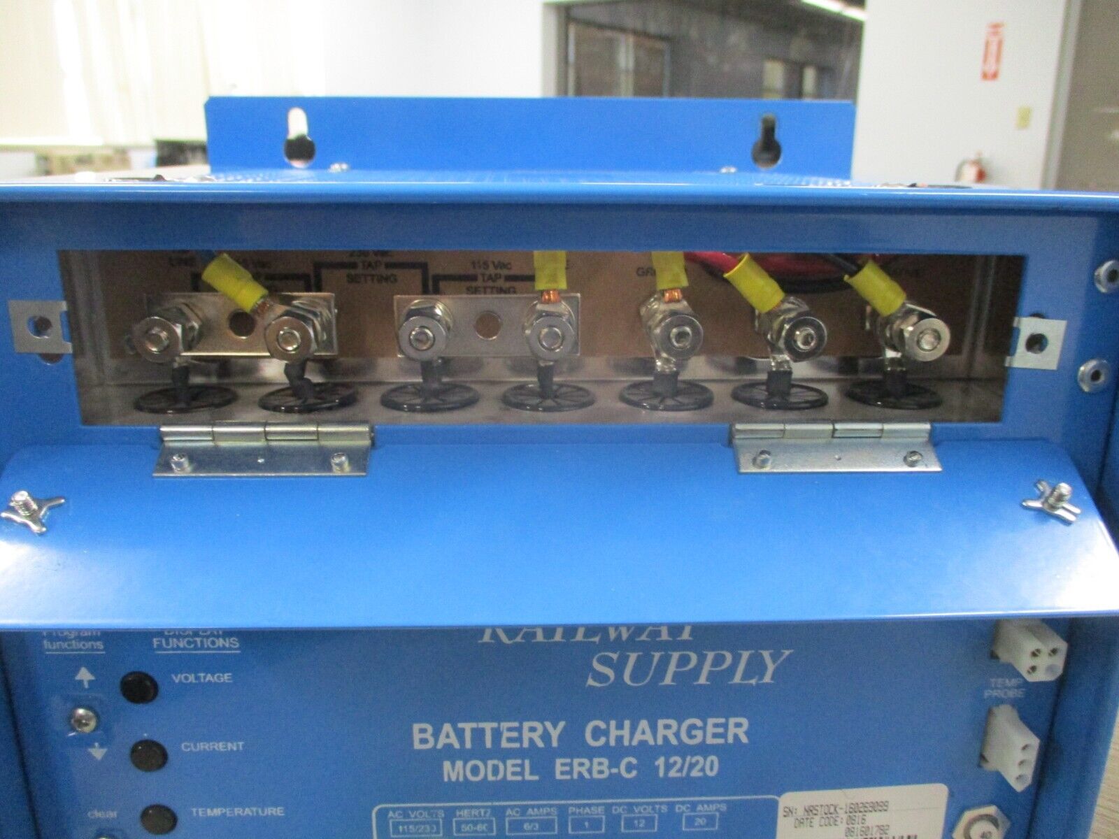 National Railway Supply Battery Charger ERB-C 12/20 Input: 115/230V 50/60HZ Used