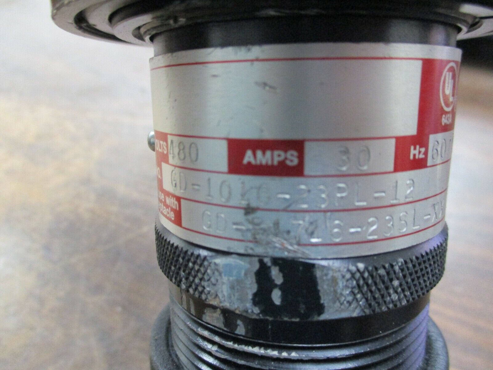 Hubbell Vantage XP Explosion Proof Plug GD-1016-23PL-12 30A 480V 60/400Hz Used