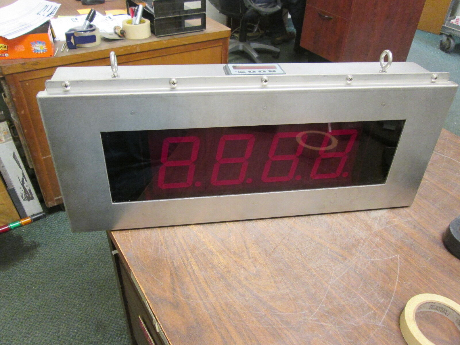 American LED-Gible Stainless Steel LED Counter SO-11063-001 4-Digit Used