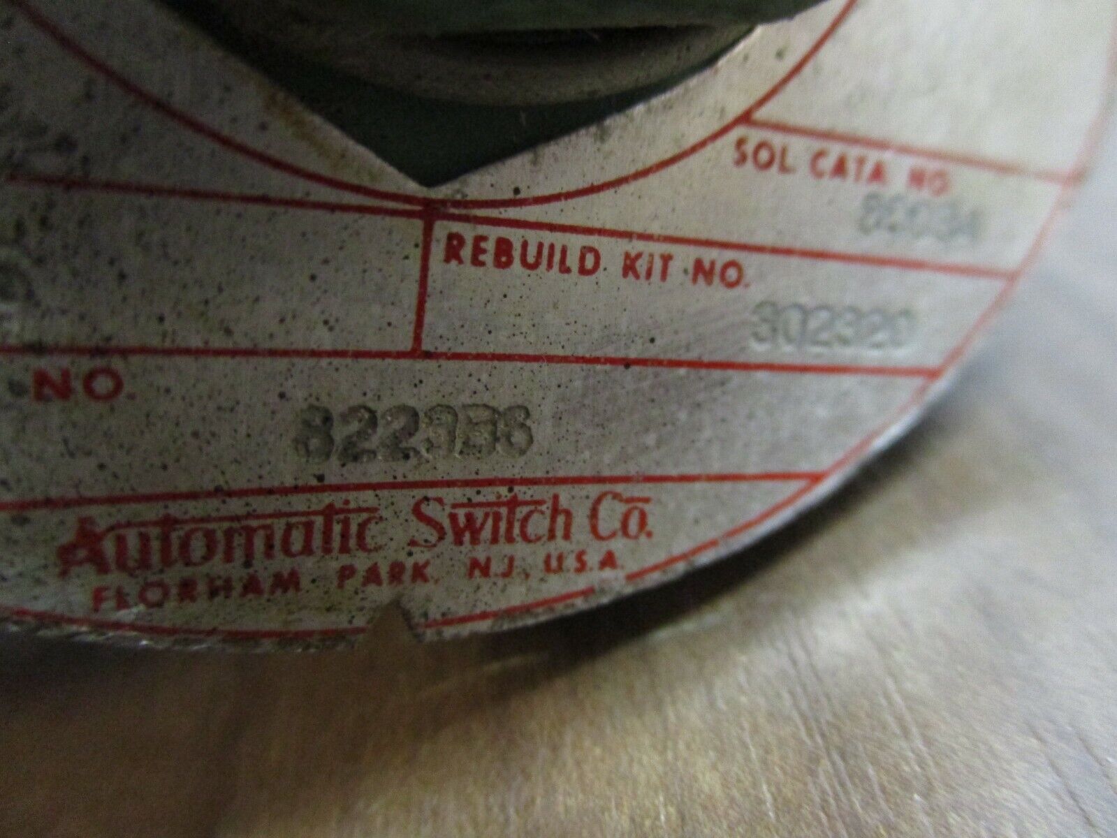 Asco Red-Hat Solenoid Valve 8223B6 3/4" Pipe Used