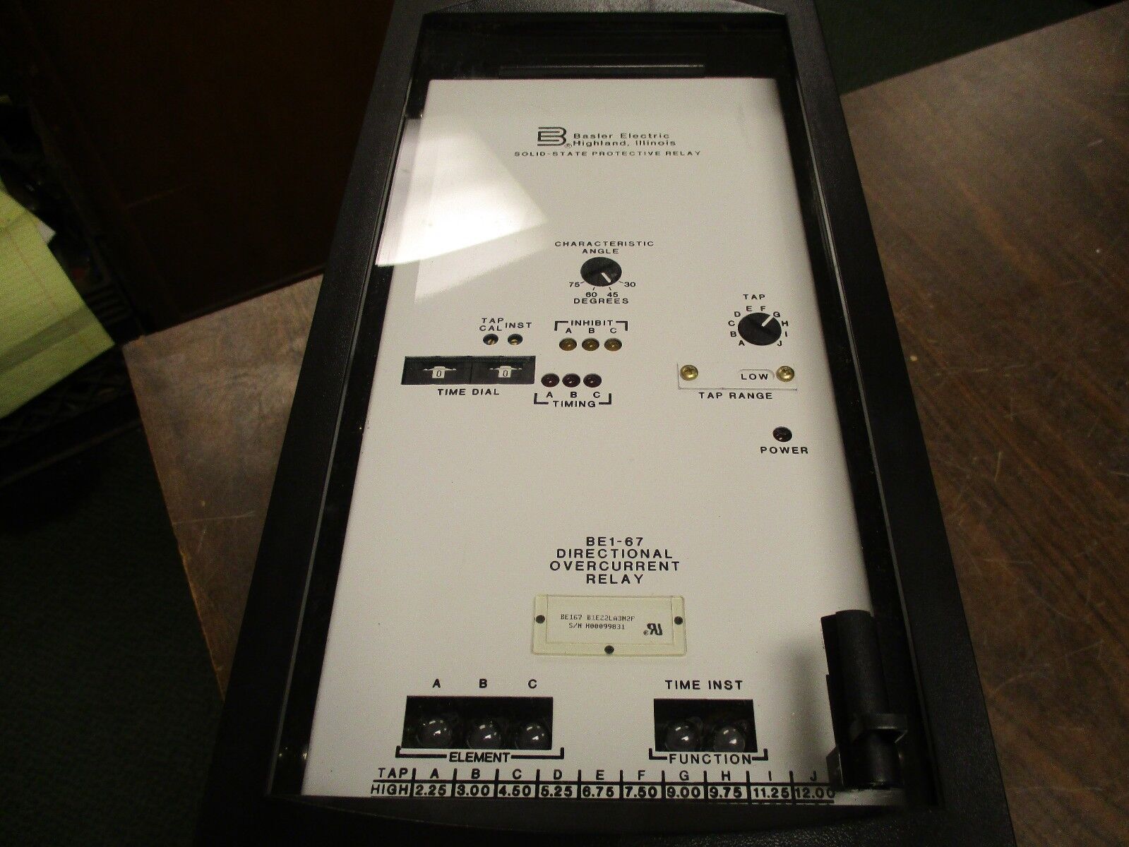 Basler Electric Directional Overcurrent Relay BE1-67 Style #: B1EZ2LA3N2F Used