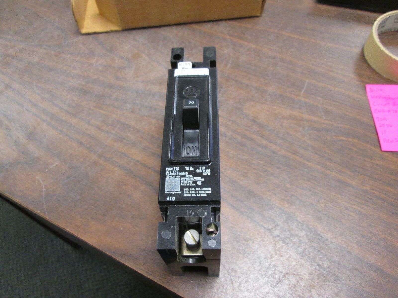 Westinghouse Circuit Breaker EHB1070 70A 277V 1P New Surplus