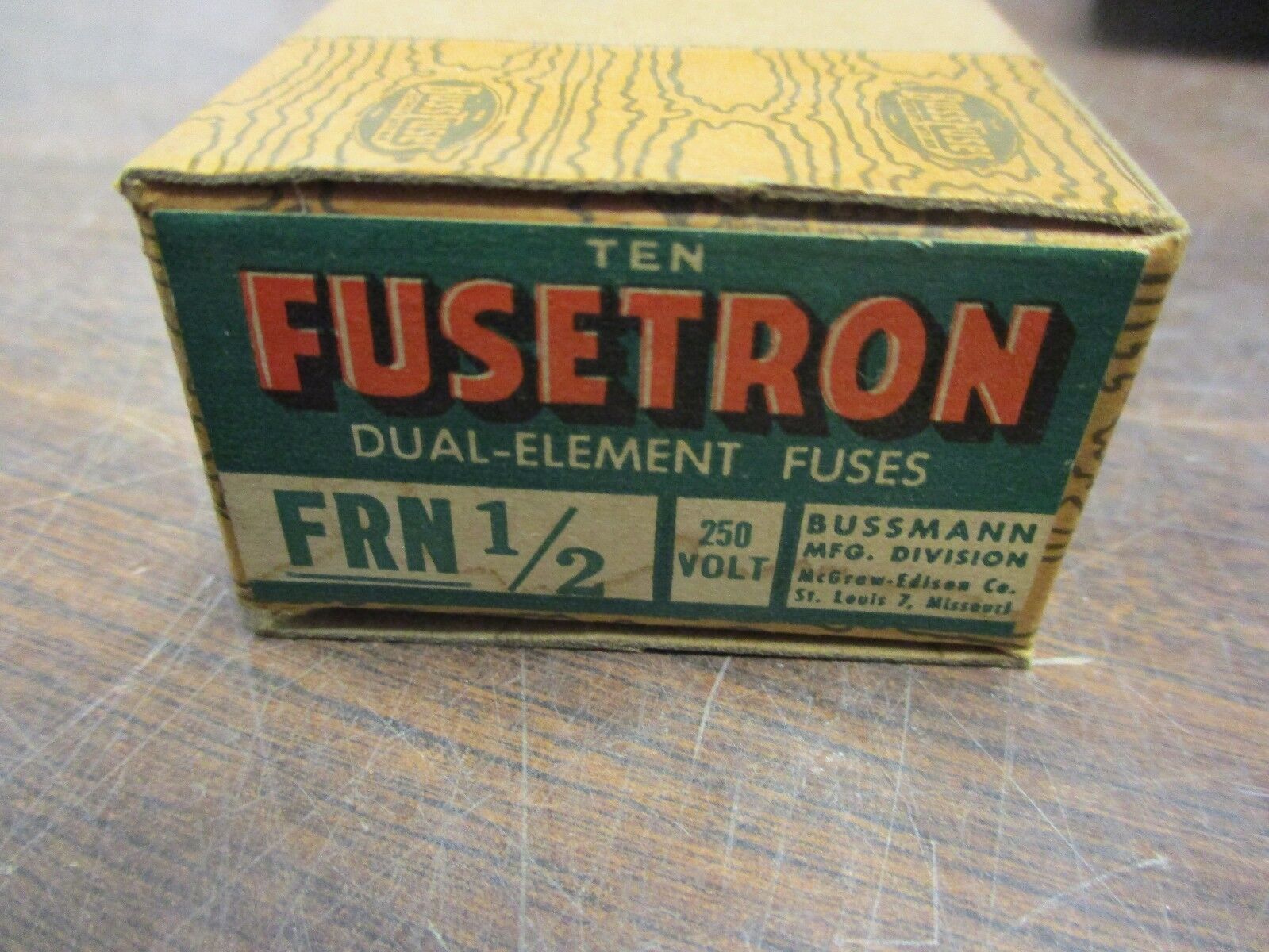 Bussmann Fusetron Fuse FRN 1/2 250V 1/2A *Box of 10* New Surplus