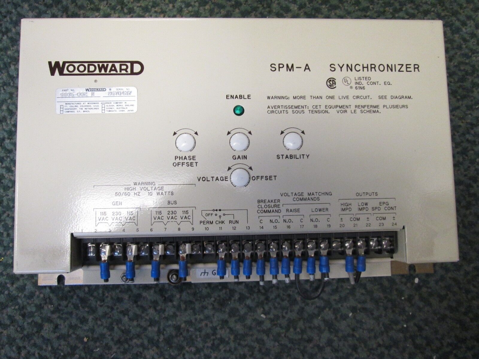 Woodward SPM-A Synchronizer 9905-002 N Used