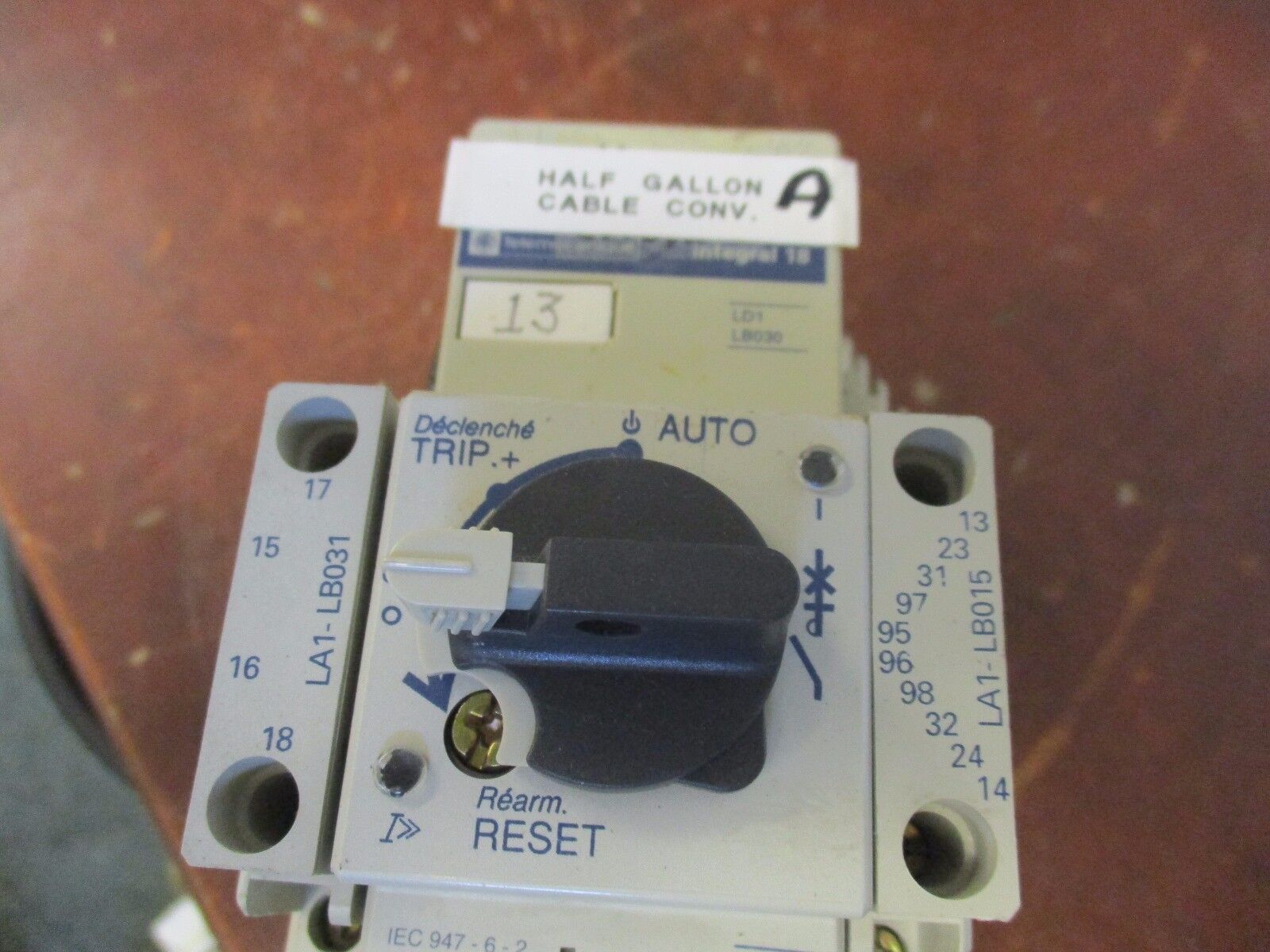 Telemecanique Manual Starter LD12 LB030/LB103P07 Range: 1.6-2.5A 18A Used
