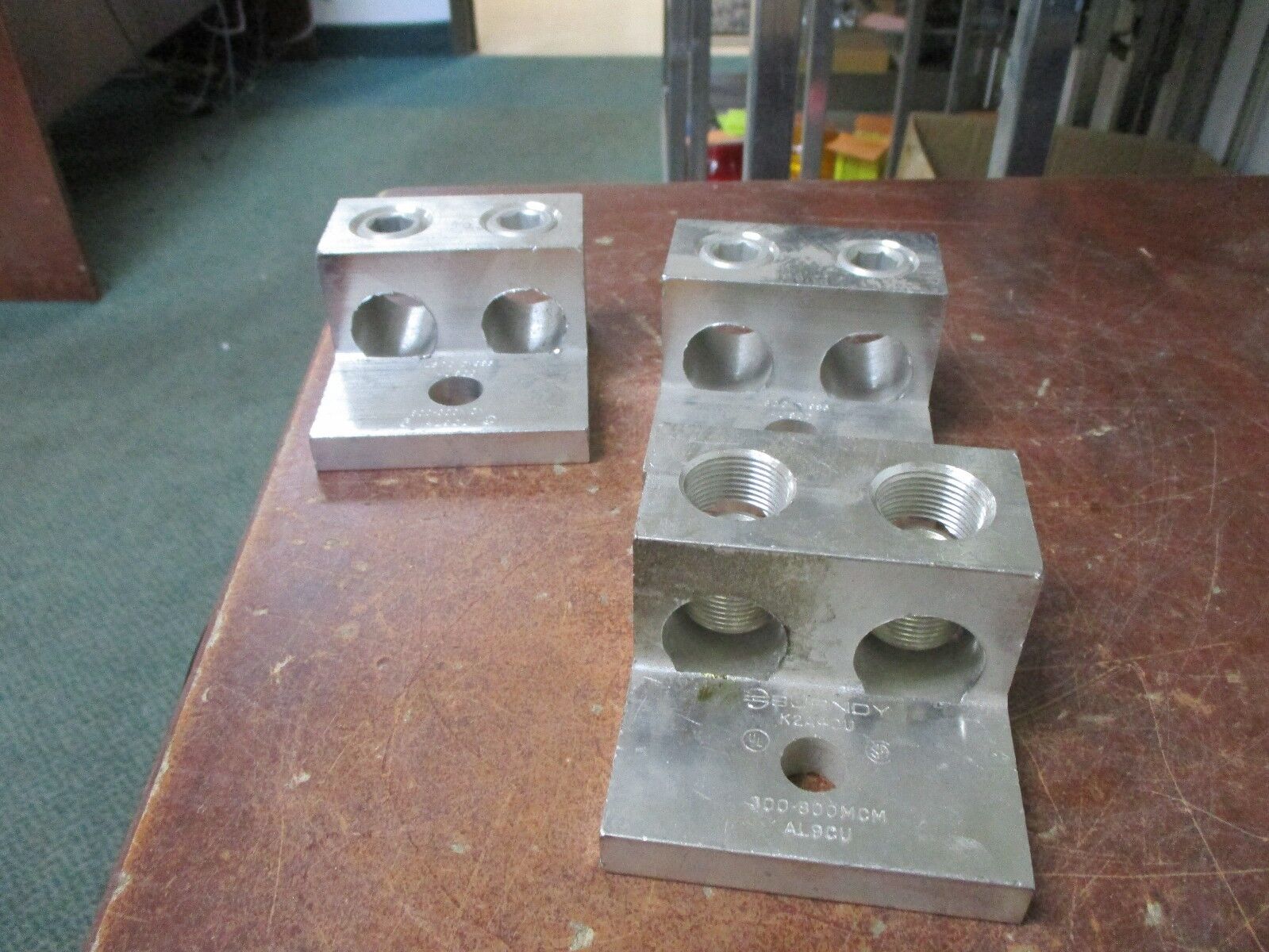 Misc. Brand Mechanical Lug AU800 2 Pole 800-300MCM *Lot of 3* Used