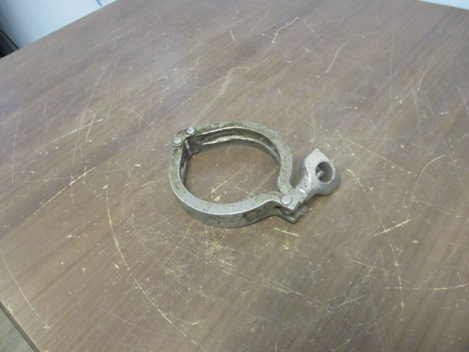 Misc. Brand Stainless Steel Sanitary Clamp Size: 3" Used