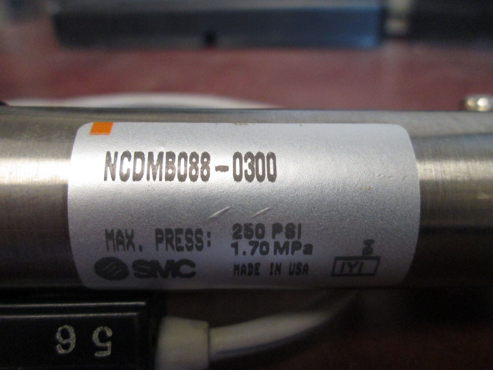 SMC Air Cylinder NCDMB088-0300 250PSI Max Pressure 1.70 MPA Used