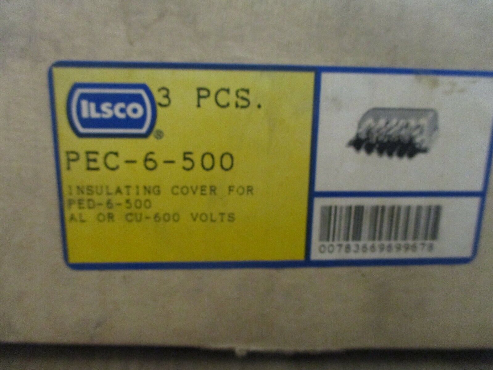Ilsco Insulating Cover PEC-6-500 600V For PED-6-500 *Box of 3* New Surplus