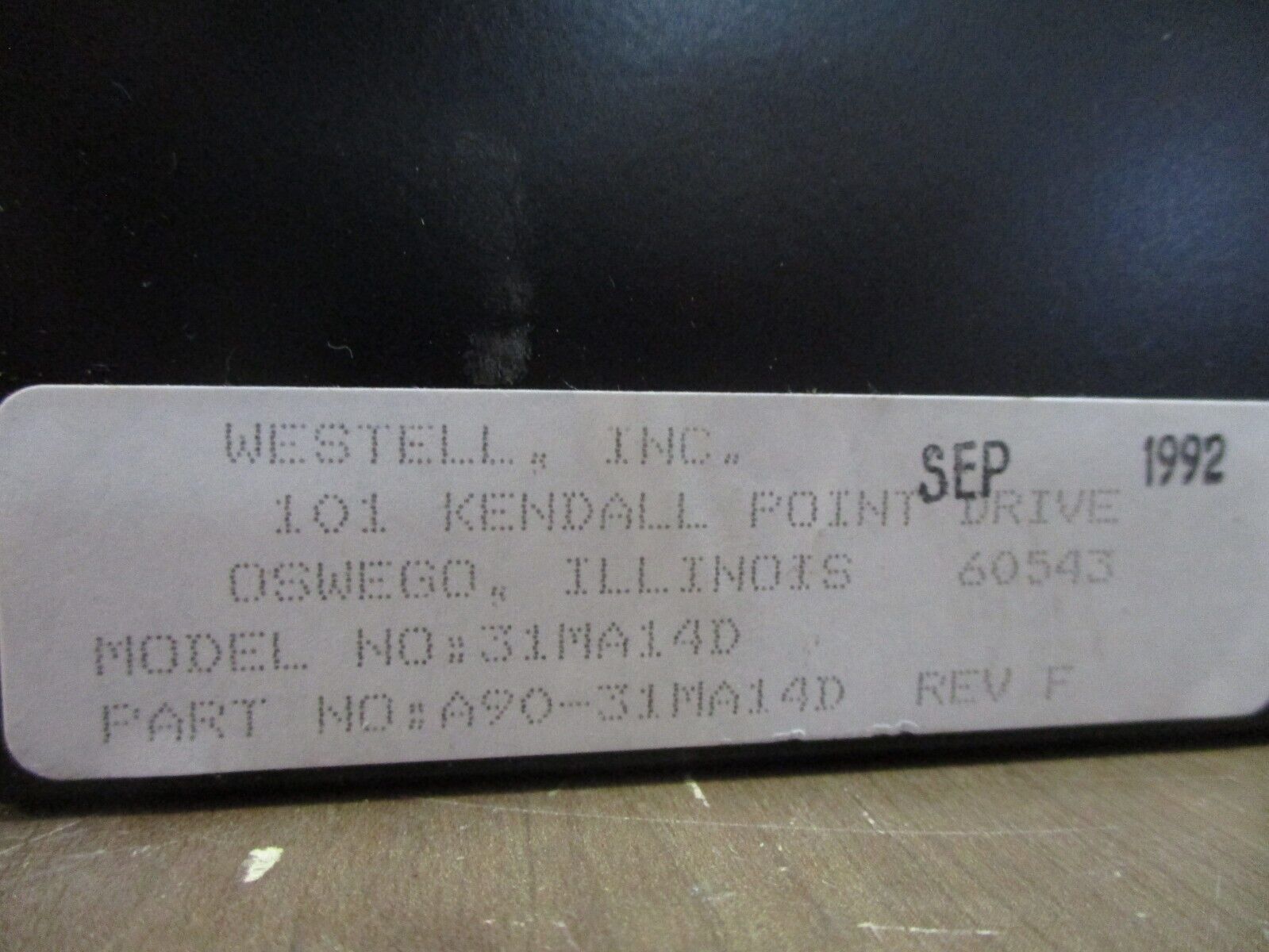 Westell T1 Far Loopback Shelf A90-31MA14D Rev. F Used