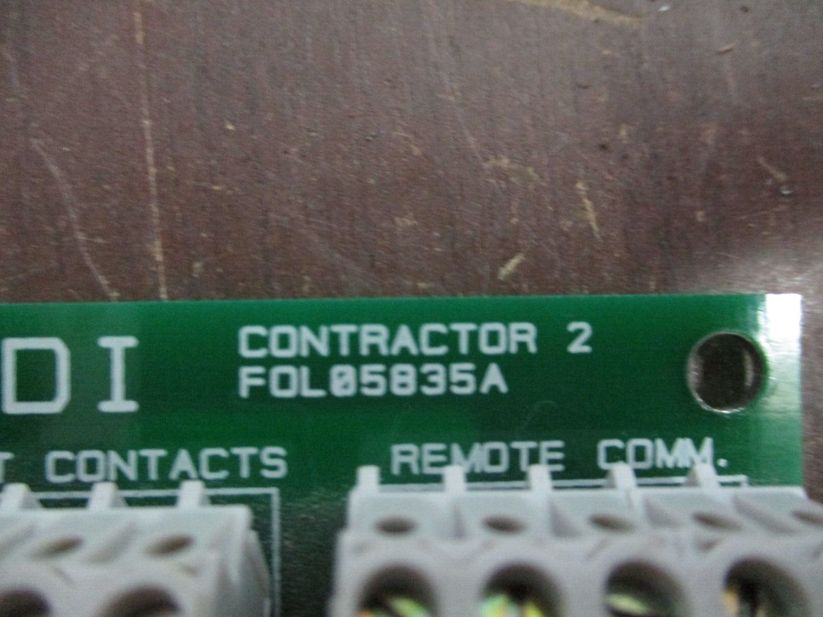 PDI Contractor 2 Interface Board FOL05835A Used