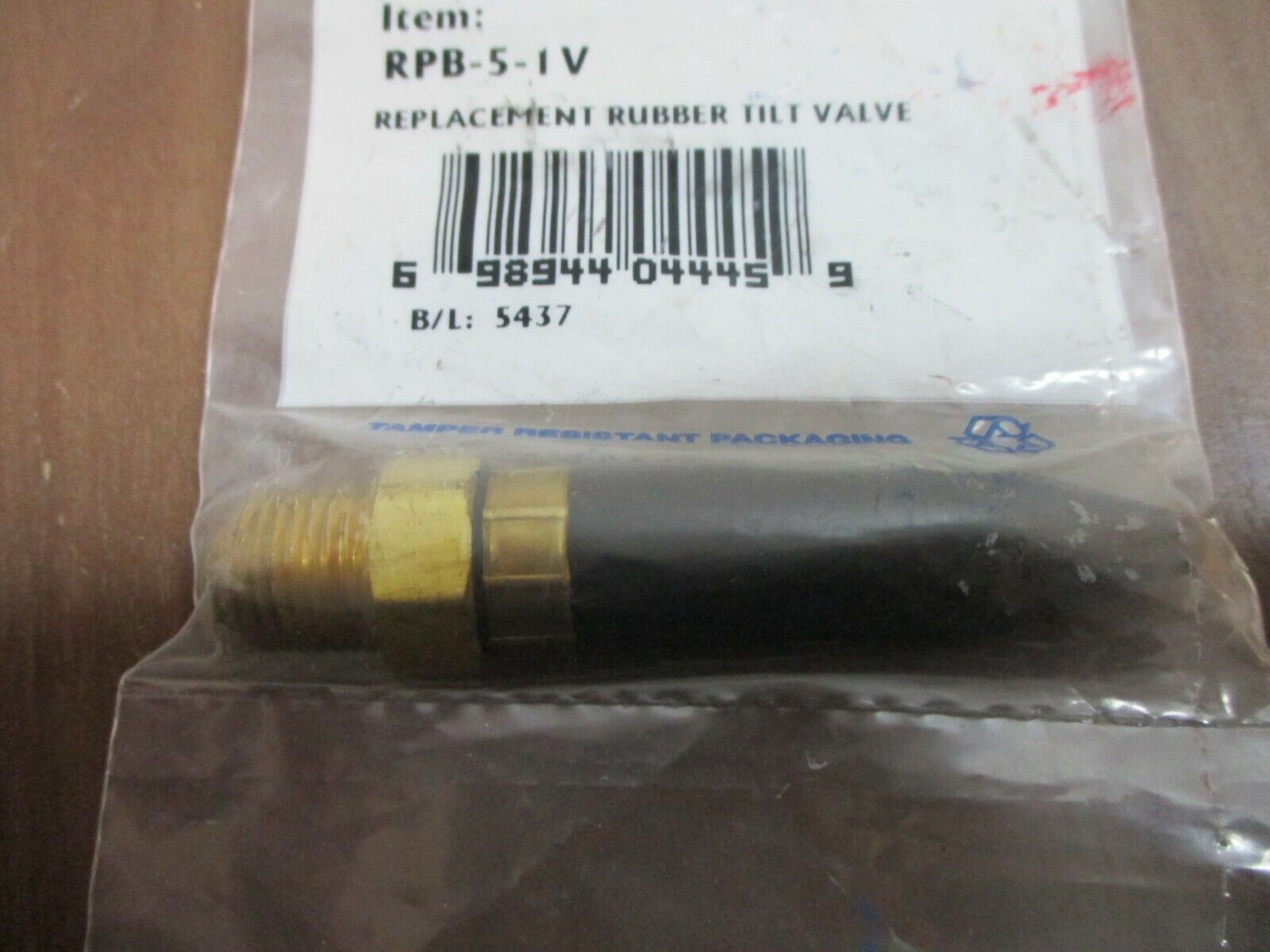Western Enterprises Replacement Rubber Tilt Valve RPB-5-1V New Surplus