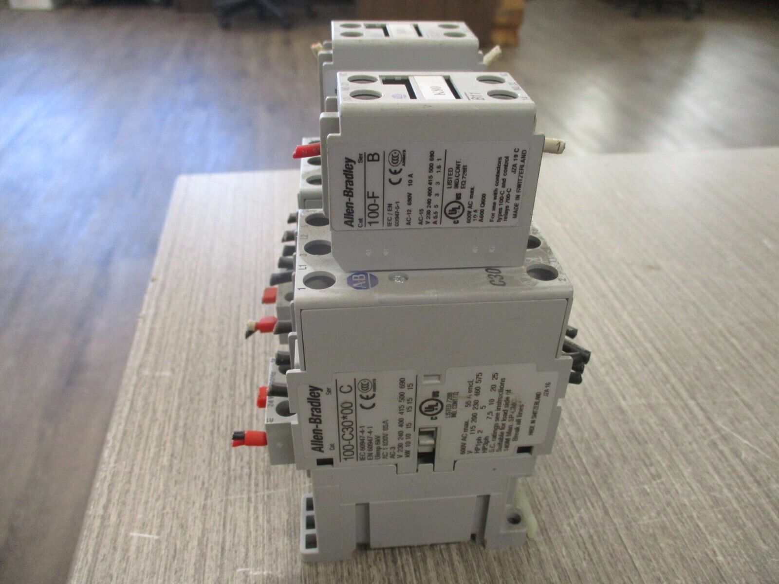 Allen-Bradley Reversing Contactor 100-C30*00 Ser. C 24V Coil 55A 600V Used