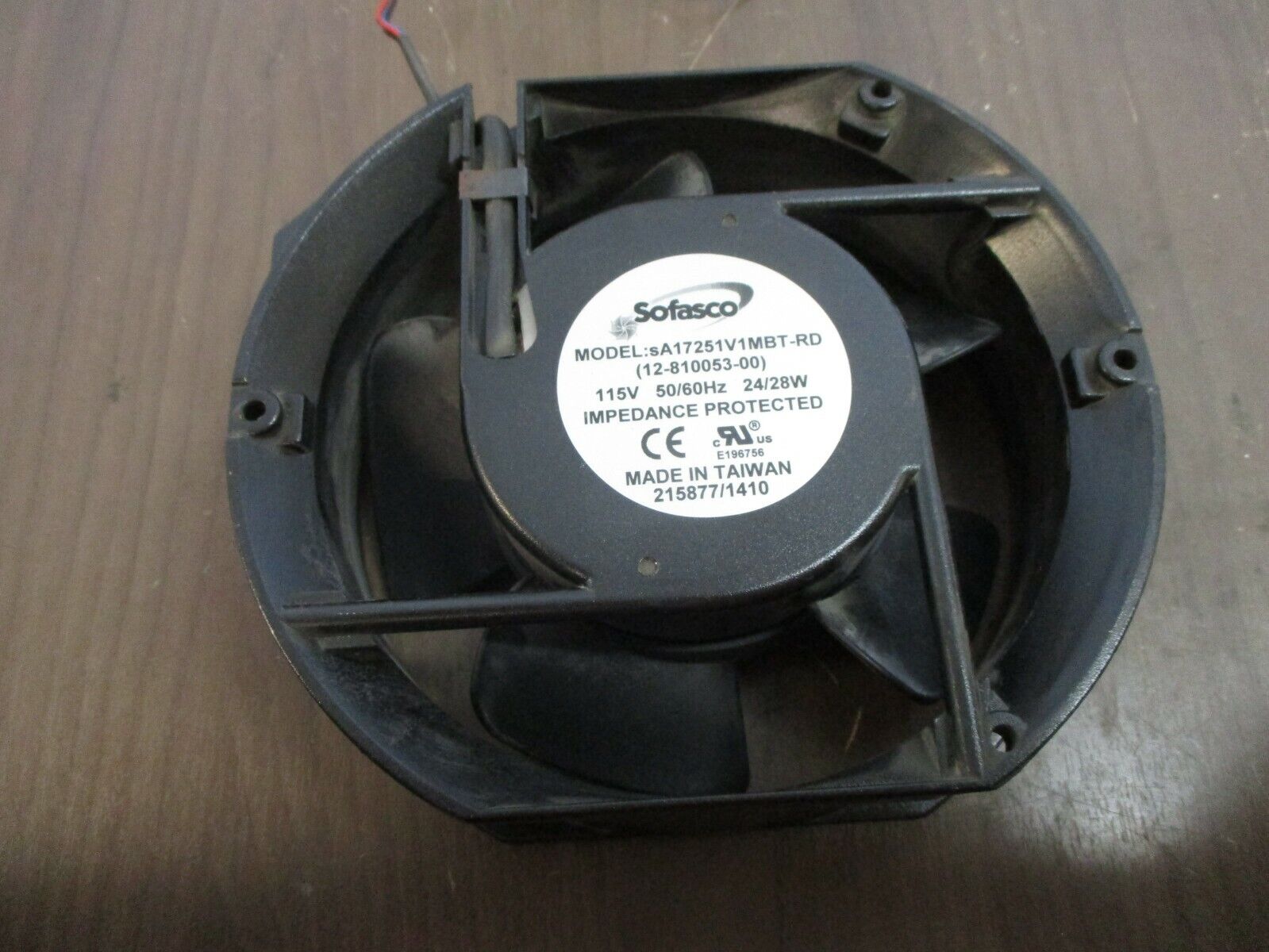 Sofasco SA17251V1MBT-RD Axial Fan 12-810053-00 115V 50/60Hz 24/28W Used