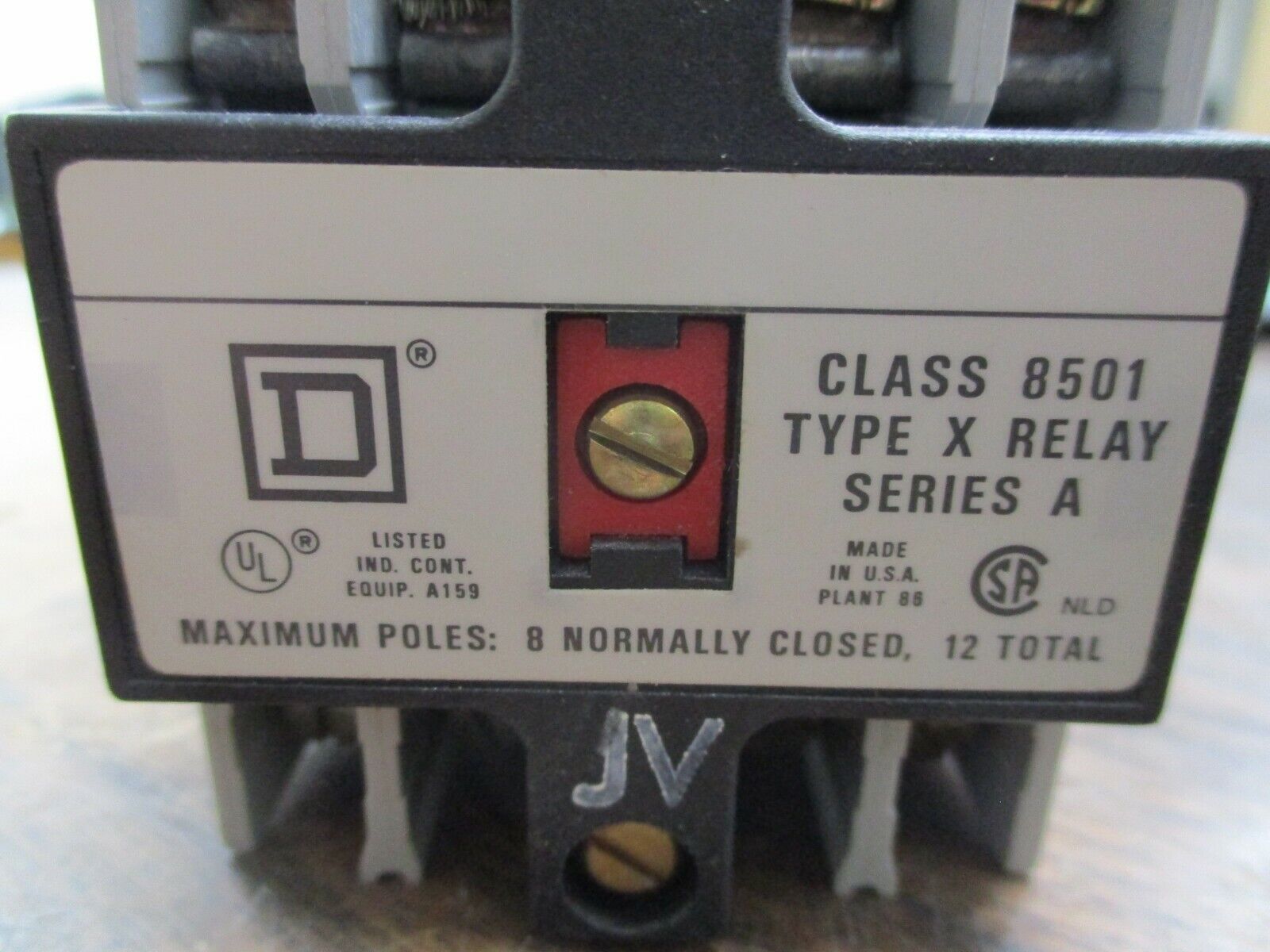 Square D Control Relay 8501 X0 20 HV Ser. A 120V Coil 20A 600V *Lot of 2* Used