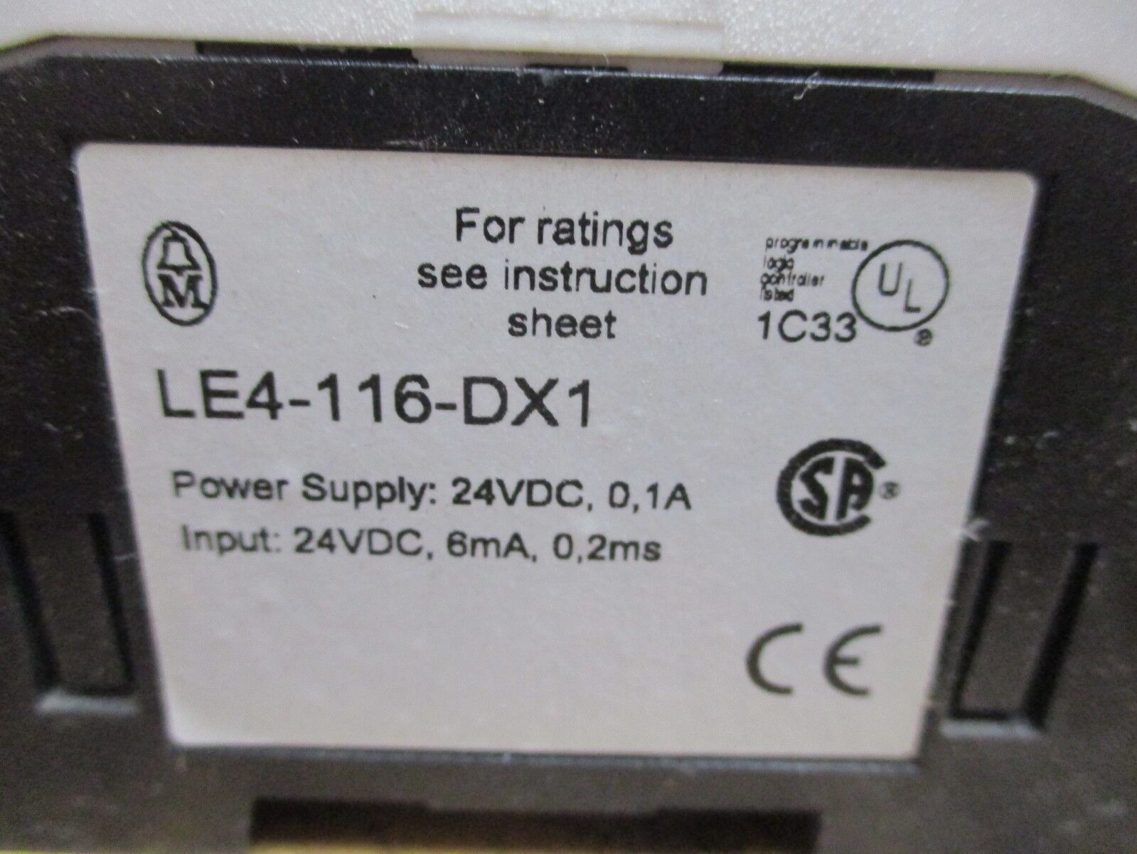Moeller Digital Input Module LE4-116-DX1 Power Supply: 24VDC 0.1A Used