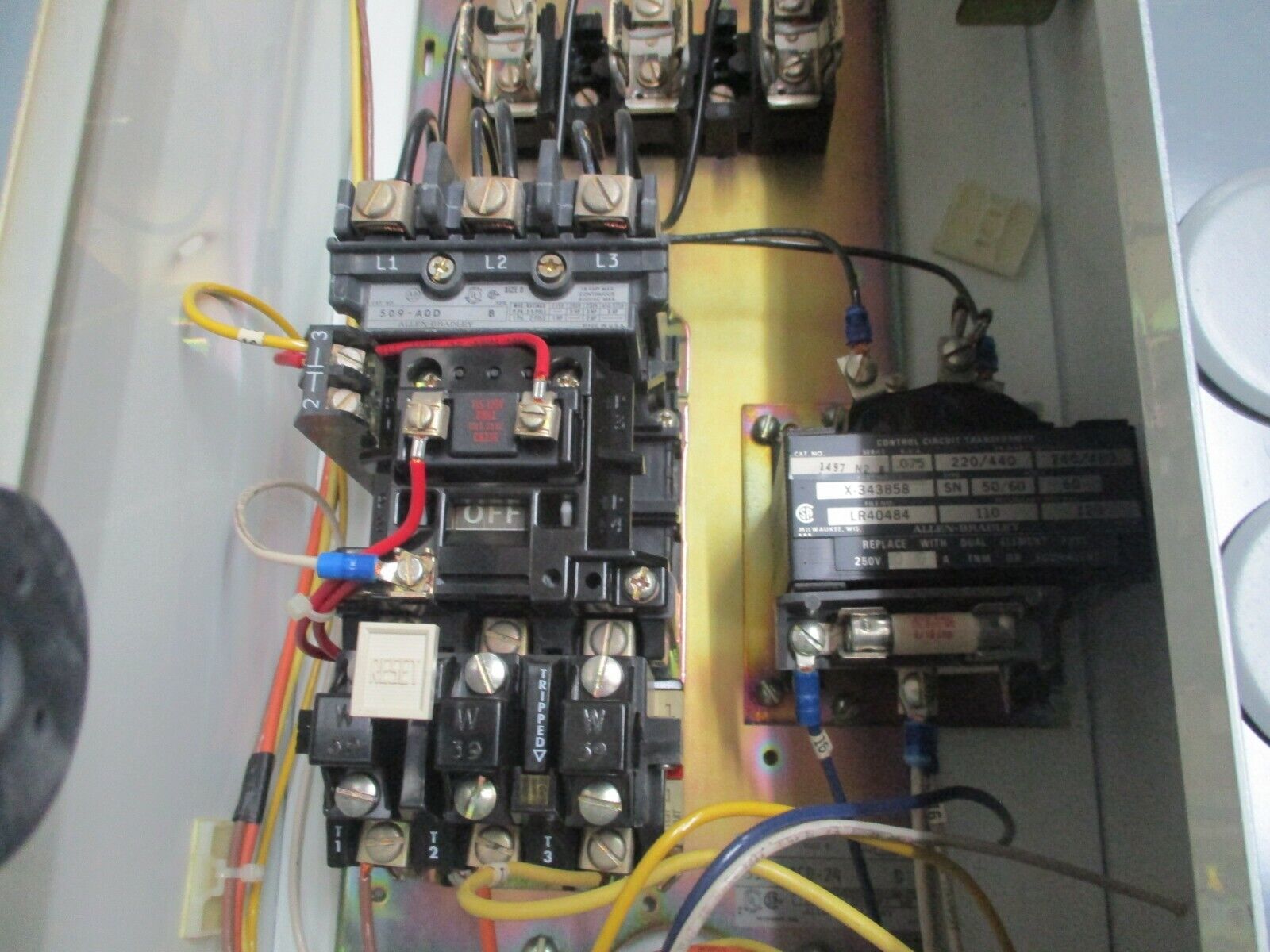 Allen-Bradley Fusible Combination 509-A0D Size 0 Transformer Used