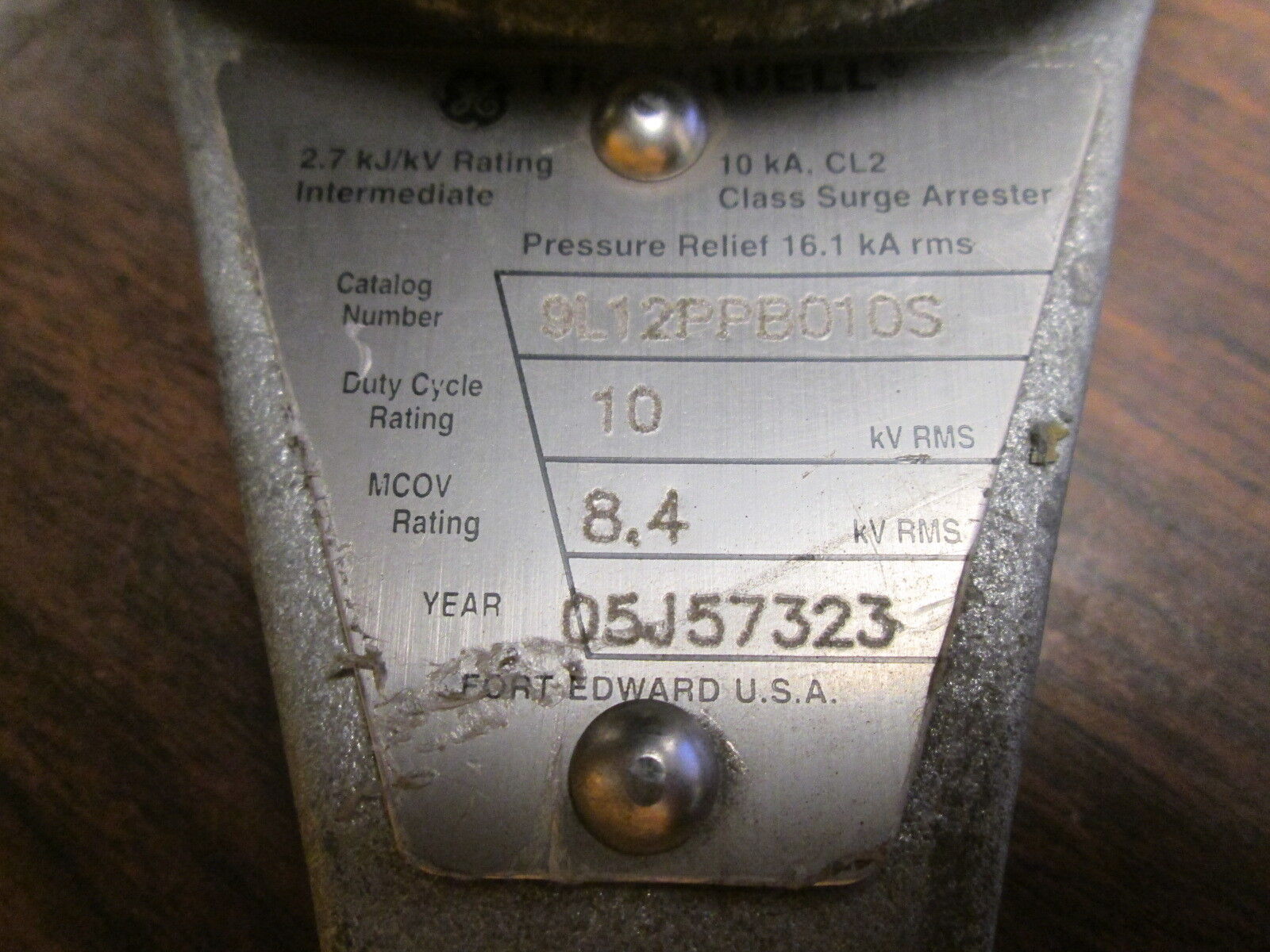 GE Tranquell Class Surge Arrester 9L12PPB010S 10kA *Bent Top* Used