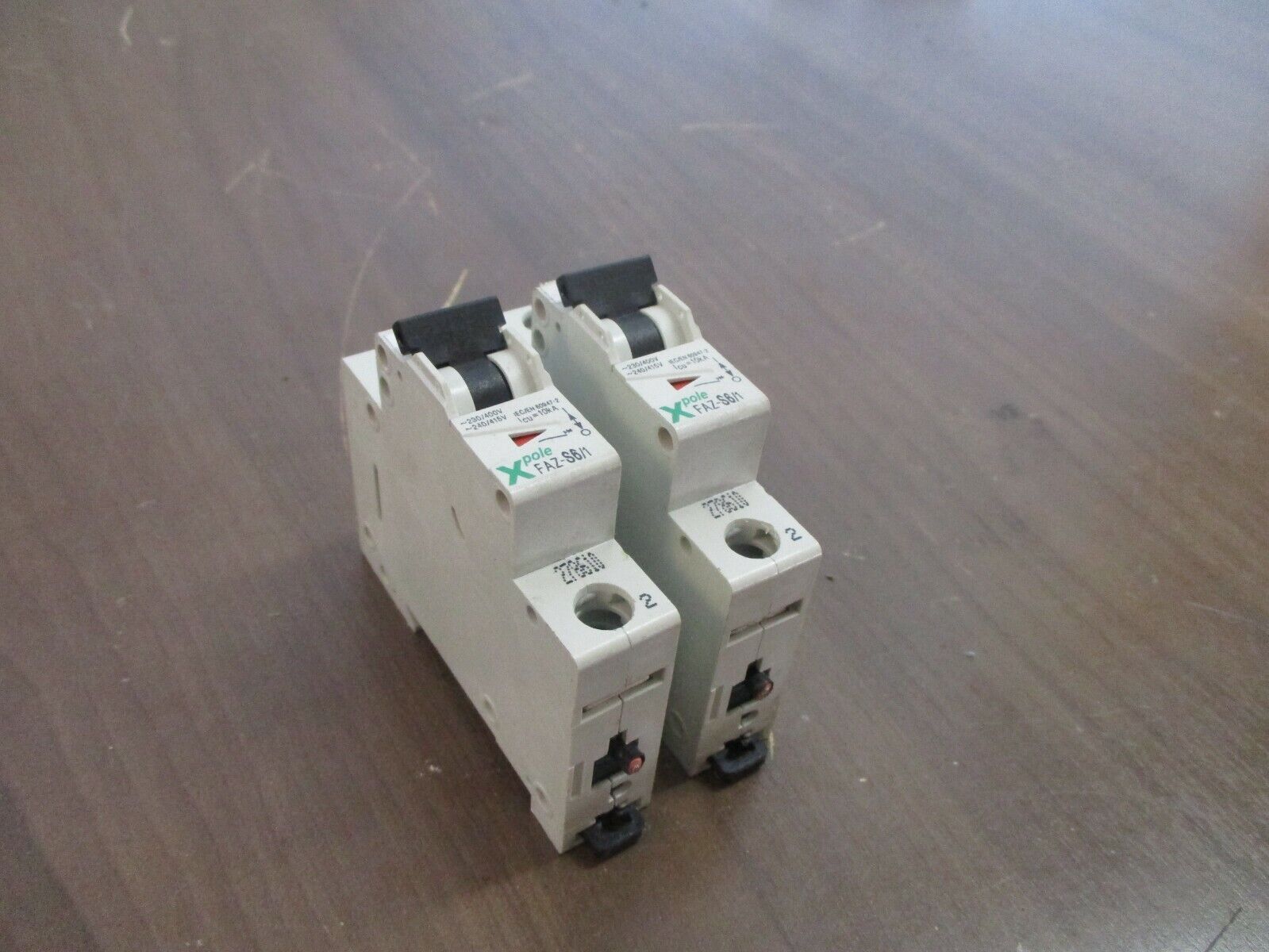 Moeller X Pole Circuit Breaker FAZ-S6/1 6A 277V 1P *Lot of 2* Used