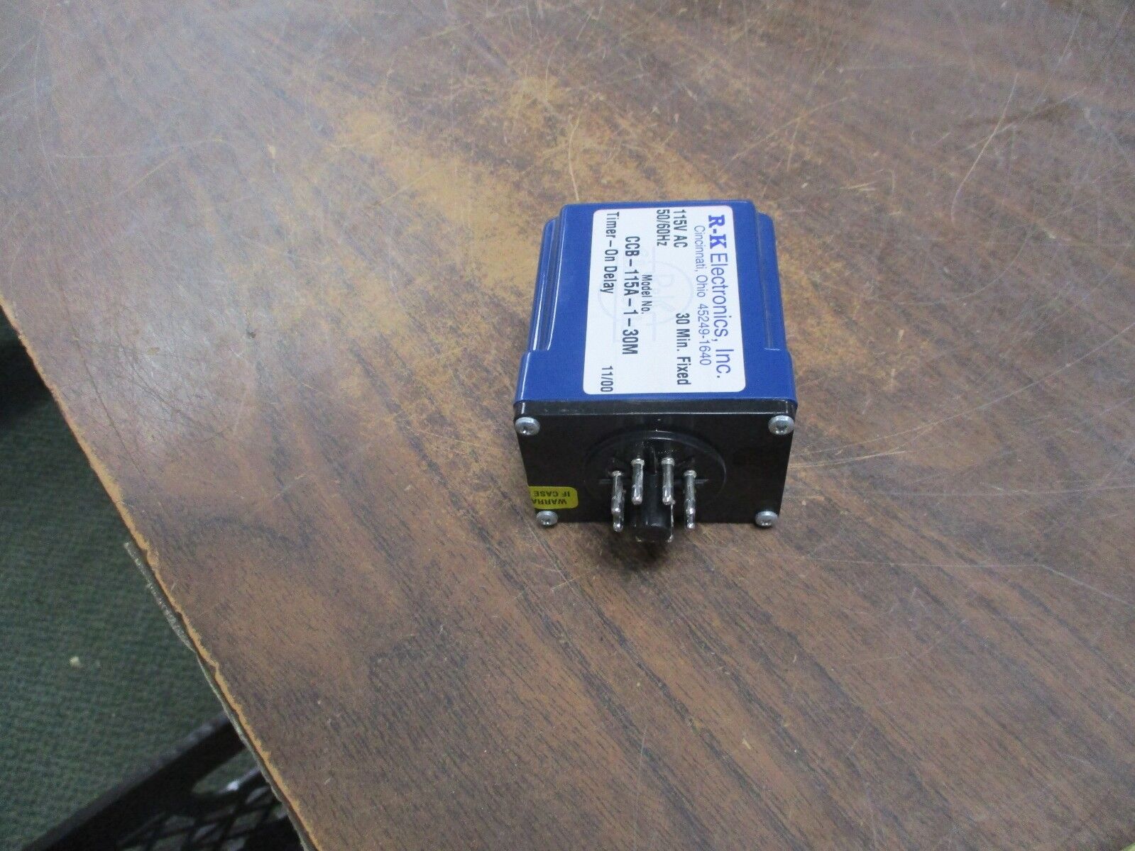 R-K Electronics On Delay Timer CCB-115A-1-30M 115VAC 50/60Hz 30 Min Fixed Used