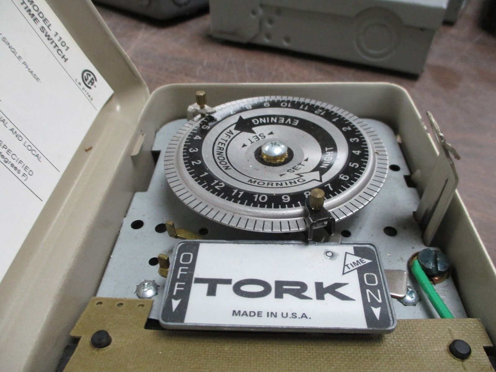 Tork 24Hr Time Switch 1101 120V 60Hz Used