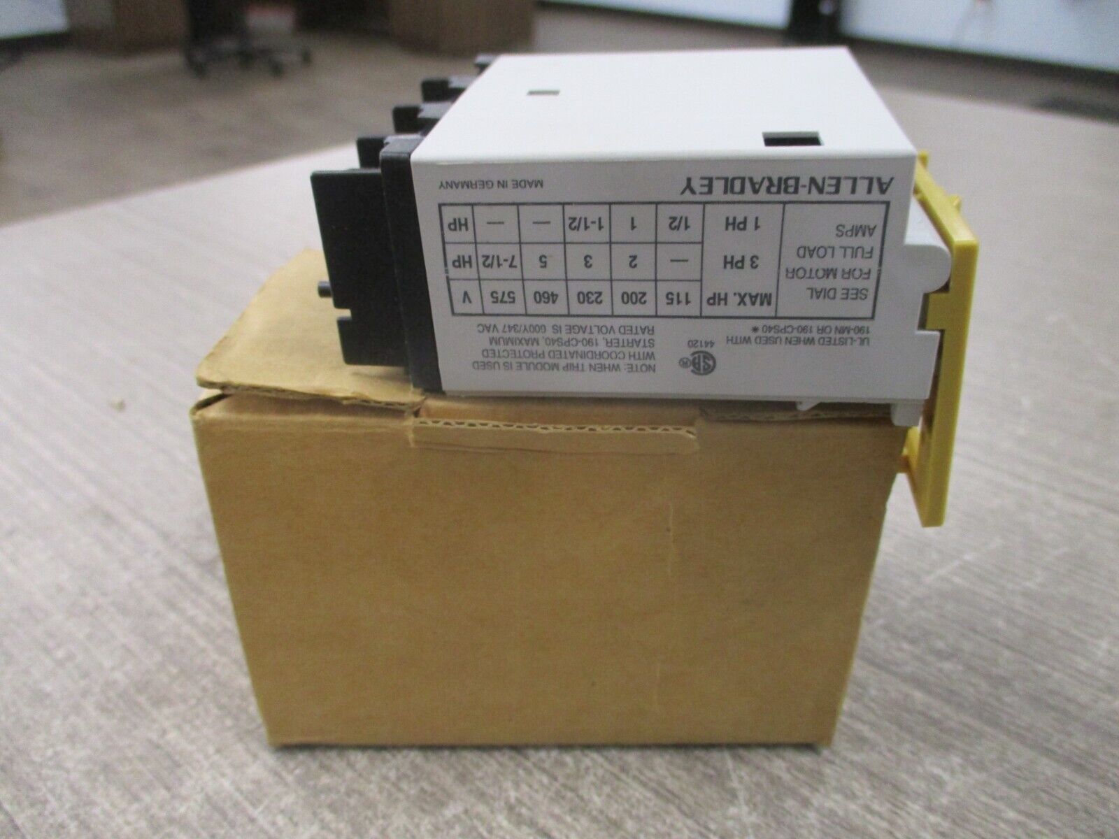 Allen-Bradley Motor Protection Trip Block 190-P100 Ser.A Trip: 6-10A New Surplus