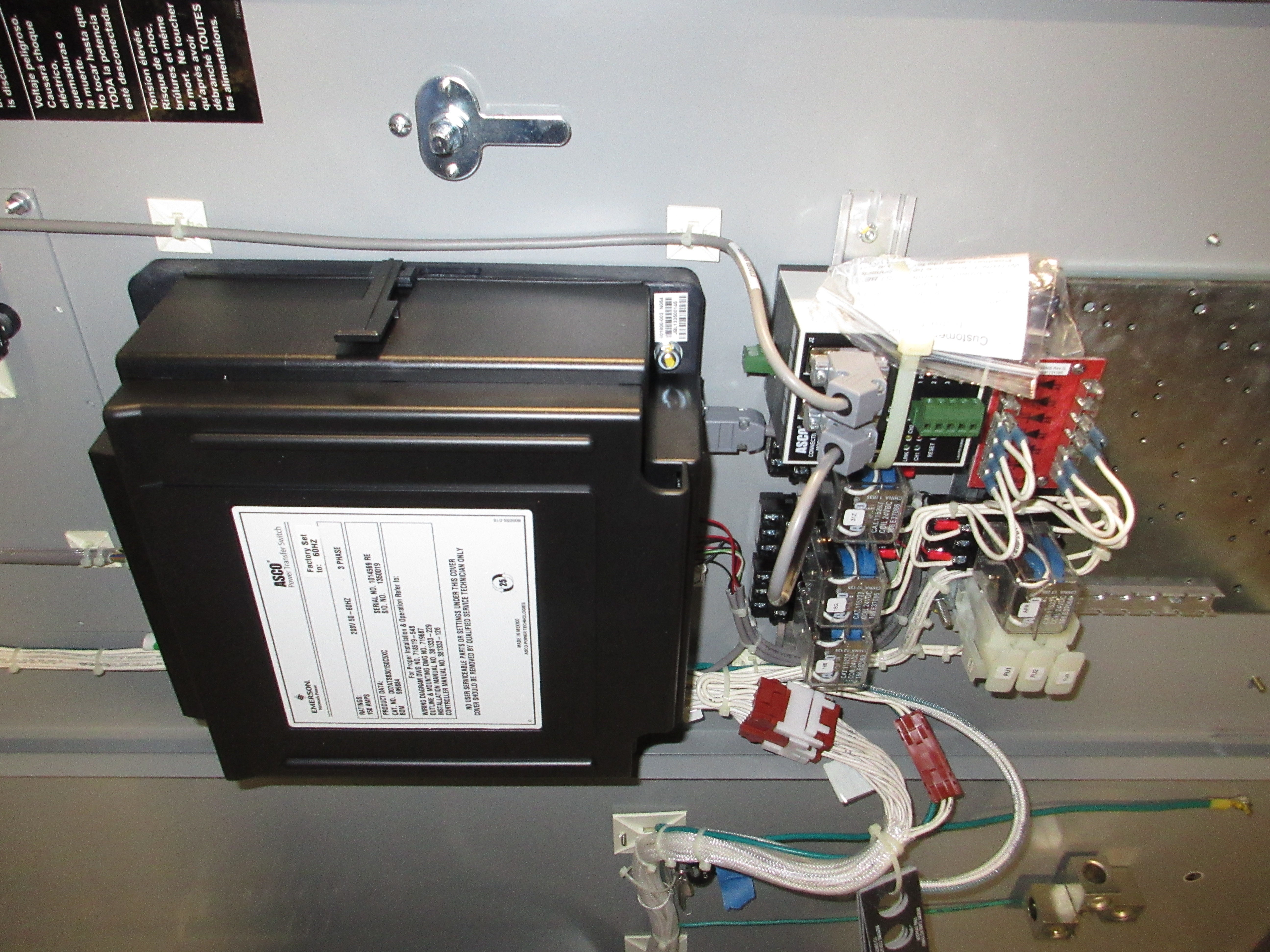 Emerson ASCO 7000 Series Automatic Transfer Switch D07ATSB30150C5XC 150A 208V