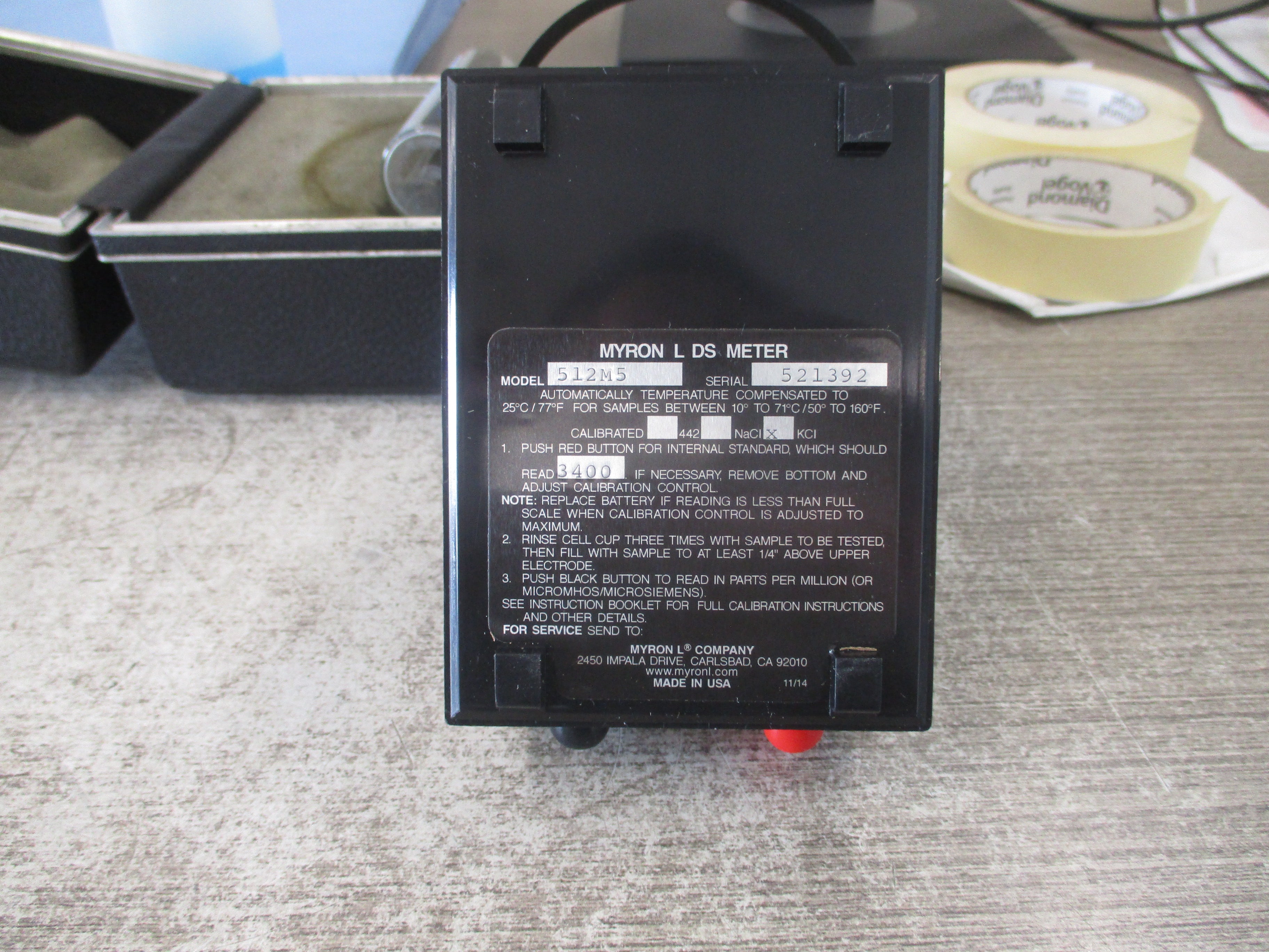 Myron L Company DS Meter 512M5 Calibrated: KC1 Used