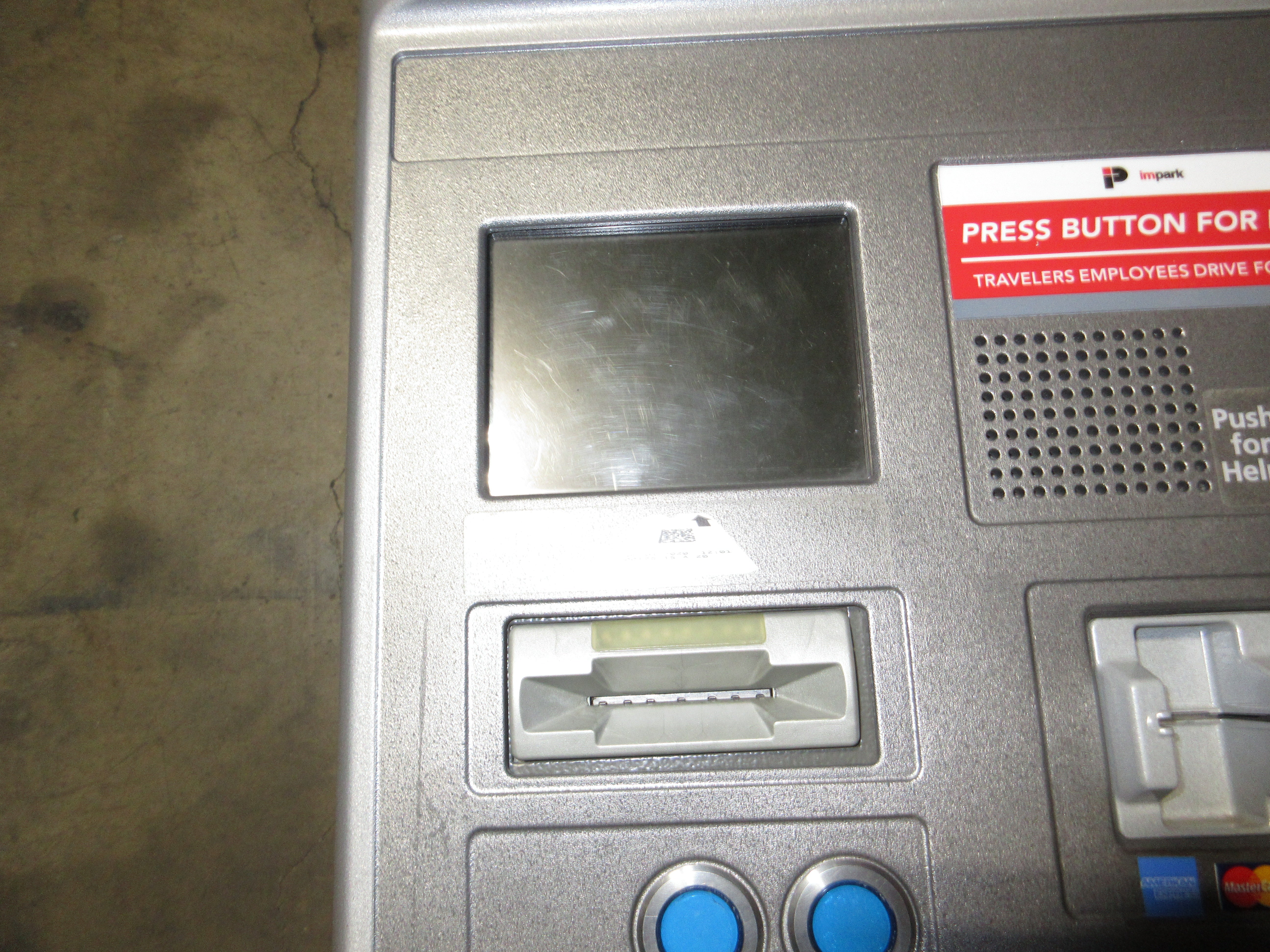 Amano McGann Parking Validation Ticket Dispenser 0-2700/0S1-00P5 120V 10A 60Hz